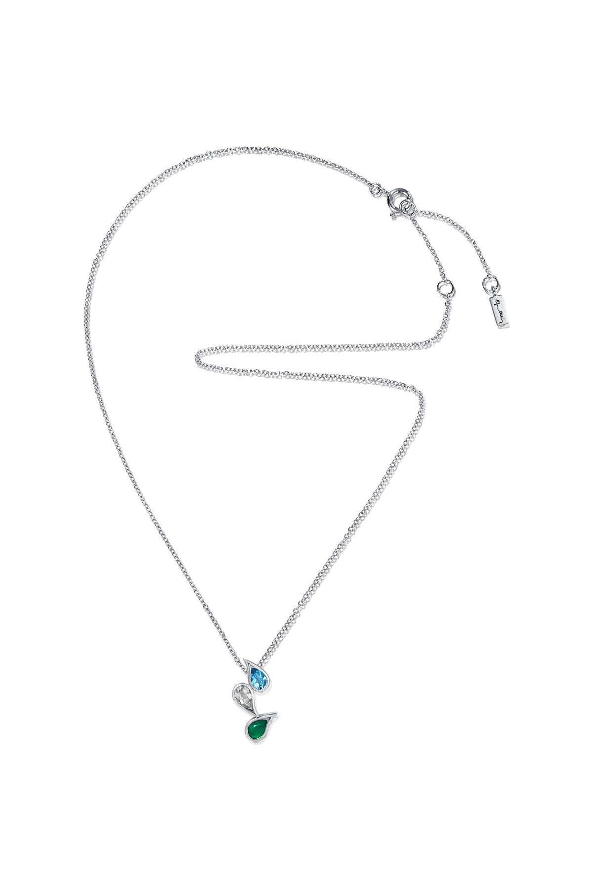 Efva Attling Sparkle Of Life Triple Necklace hopeinen kaulakoru