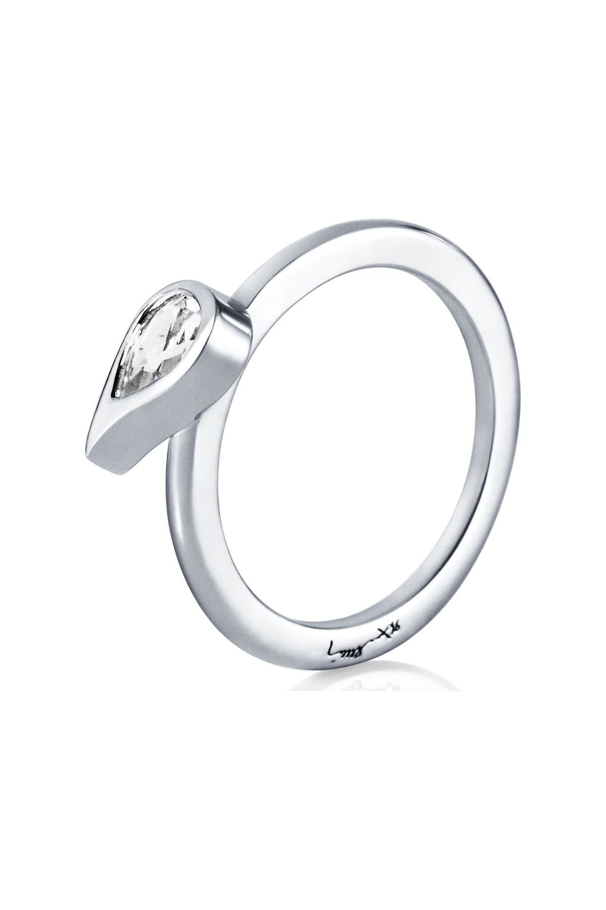 Efva Attling Sparkle Of Life Ring - White Topaz hopeinen sormus