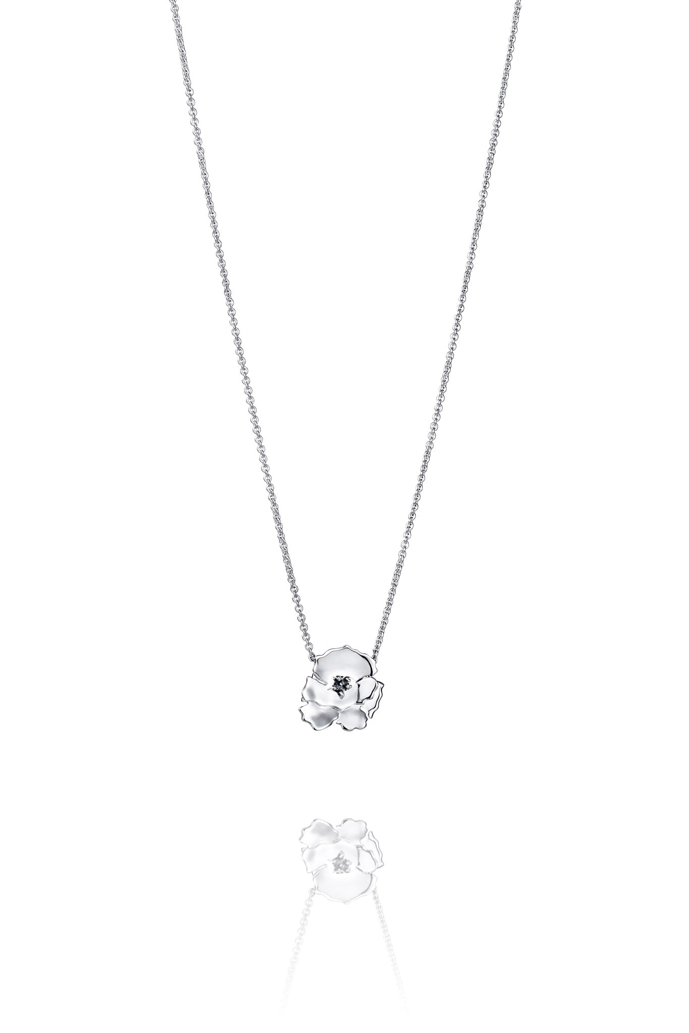 Efva Attling Anemone Necklace hopeinen kaulakoru