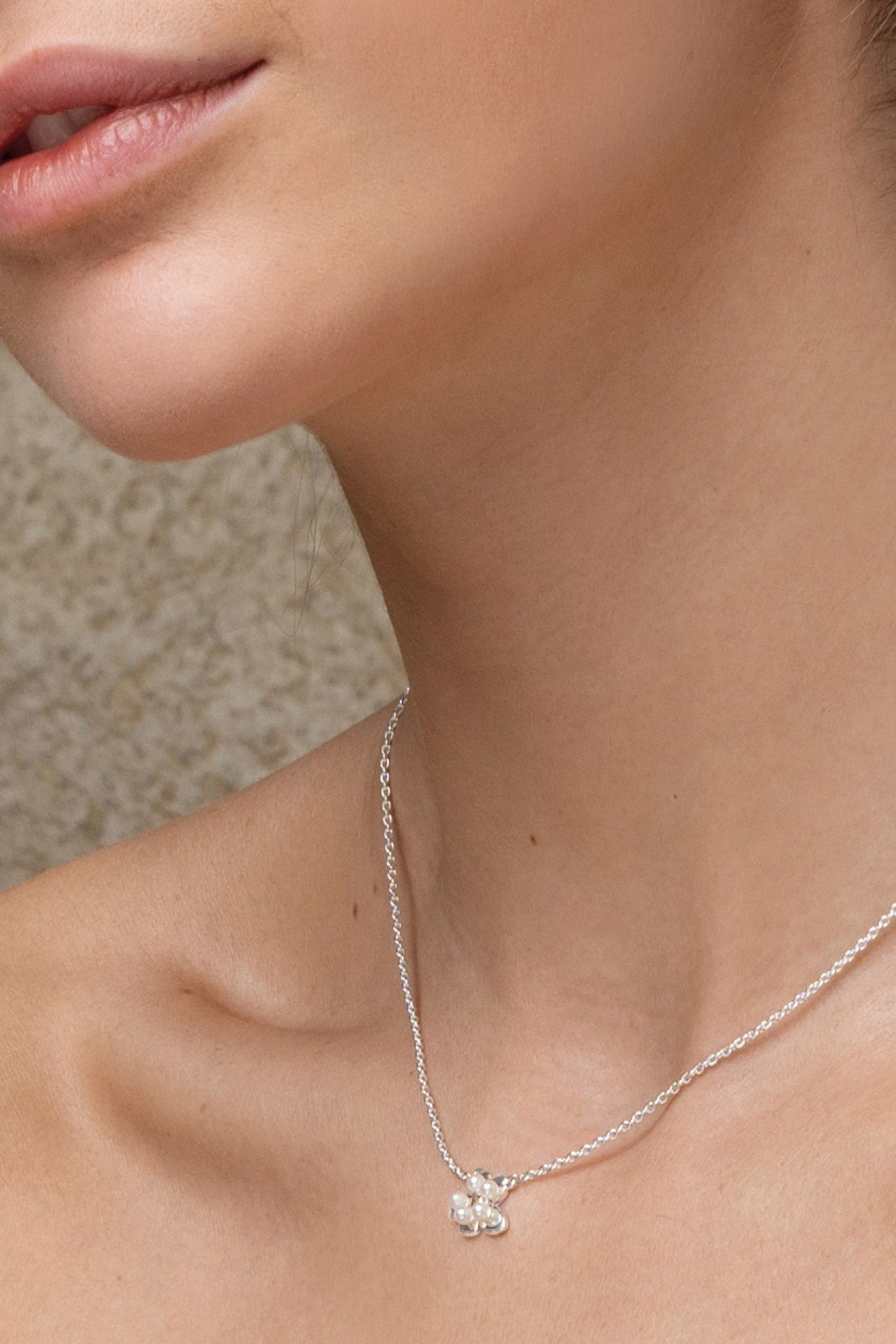 Efva Attling Förgätmigej Necklace hopeinen kaulakoru