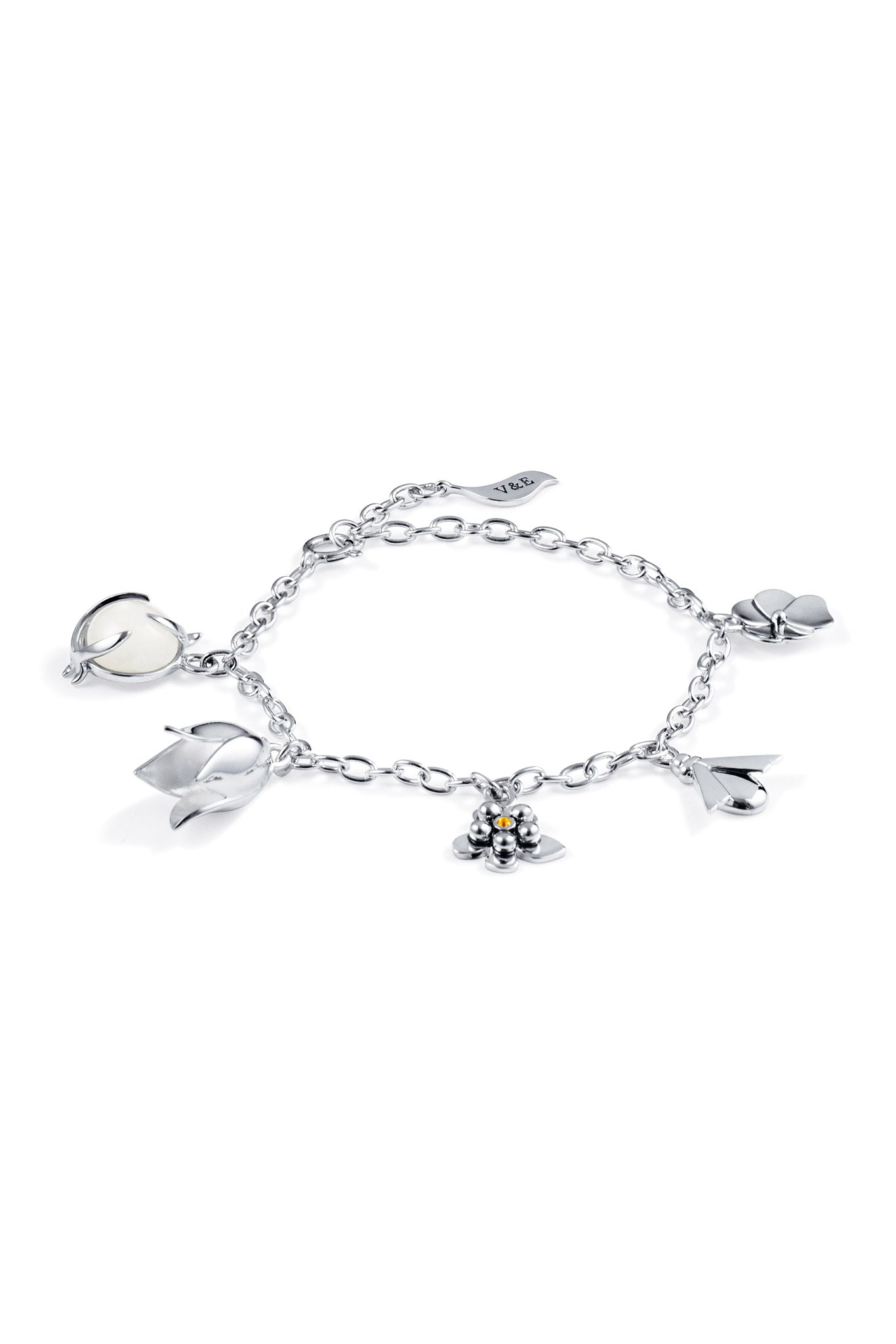 Efva Attling Garden Bracelet hopeinen rannekoru