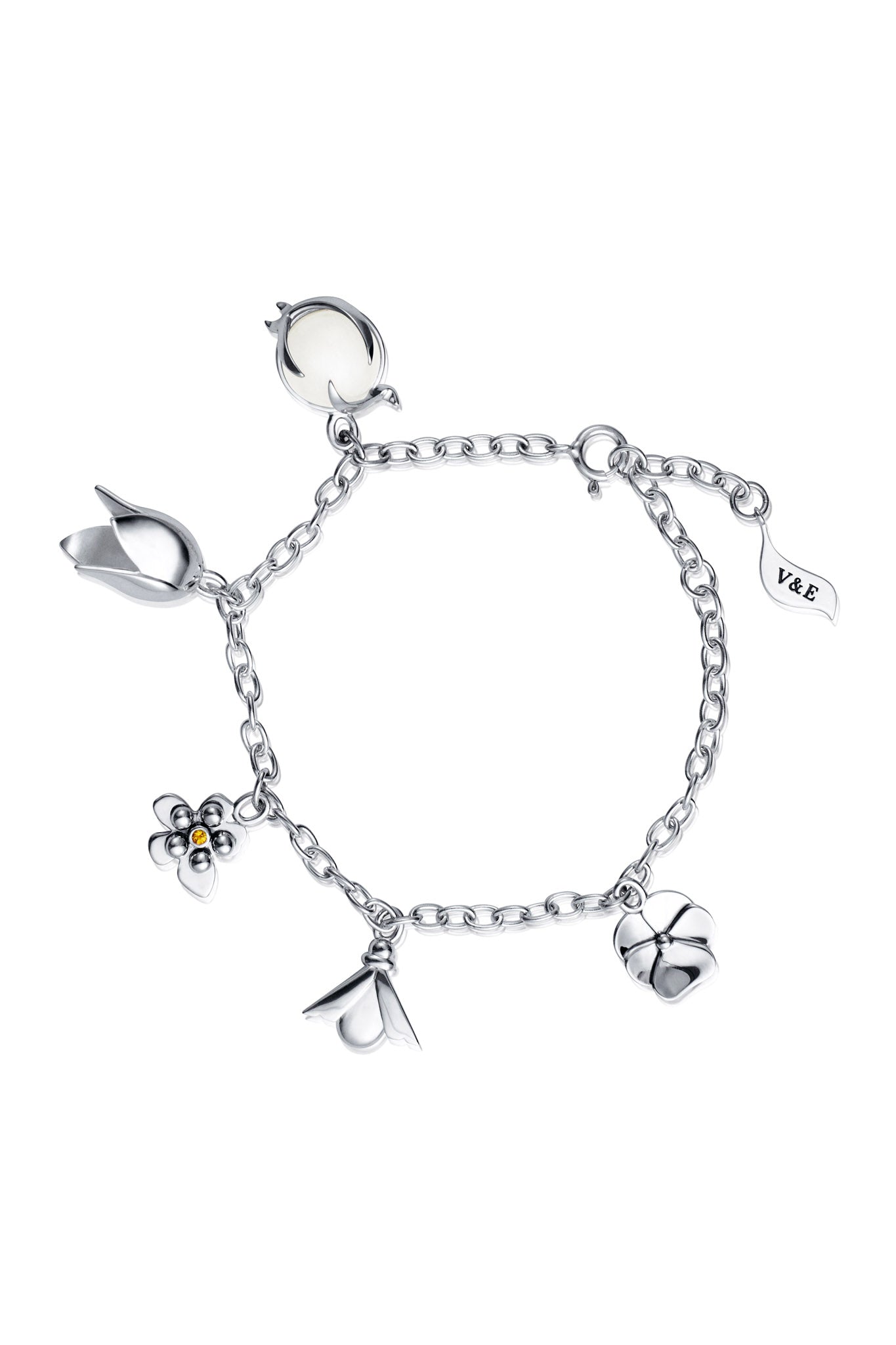 Efva Attling Garden Bracelet hopeinen rannekoru