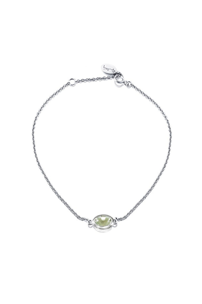 Efva Attling Love Bead Bracelet - Green Quartz hopeinen rannekoru 14-100-02414 tuotekuva
