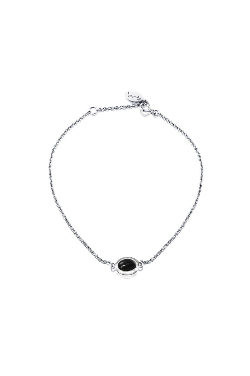 Efva Attling Love Bead Bracelet - Onyx hopeinen rannekoru 14-100-02415 tuotekuva