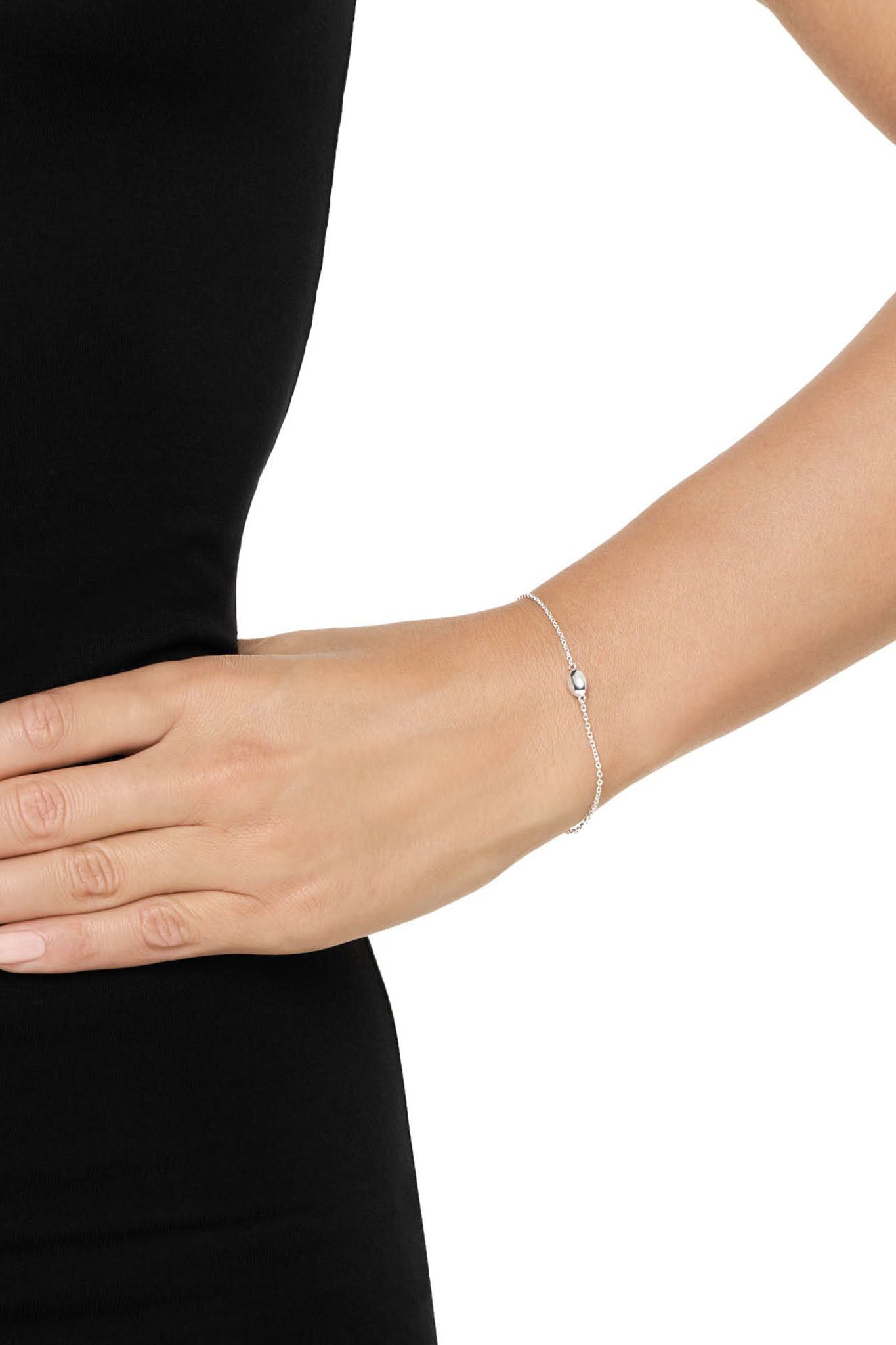 Efva Attling Love Bead Bracelet - Silver hopeinen rannekoru