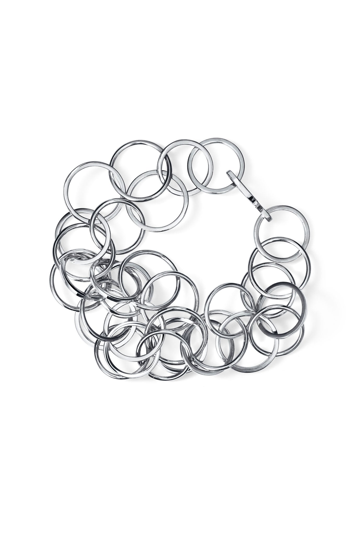 Efva Attling Messy Ring Bracelet hopeinen rannekoru