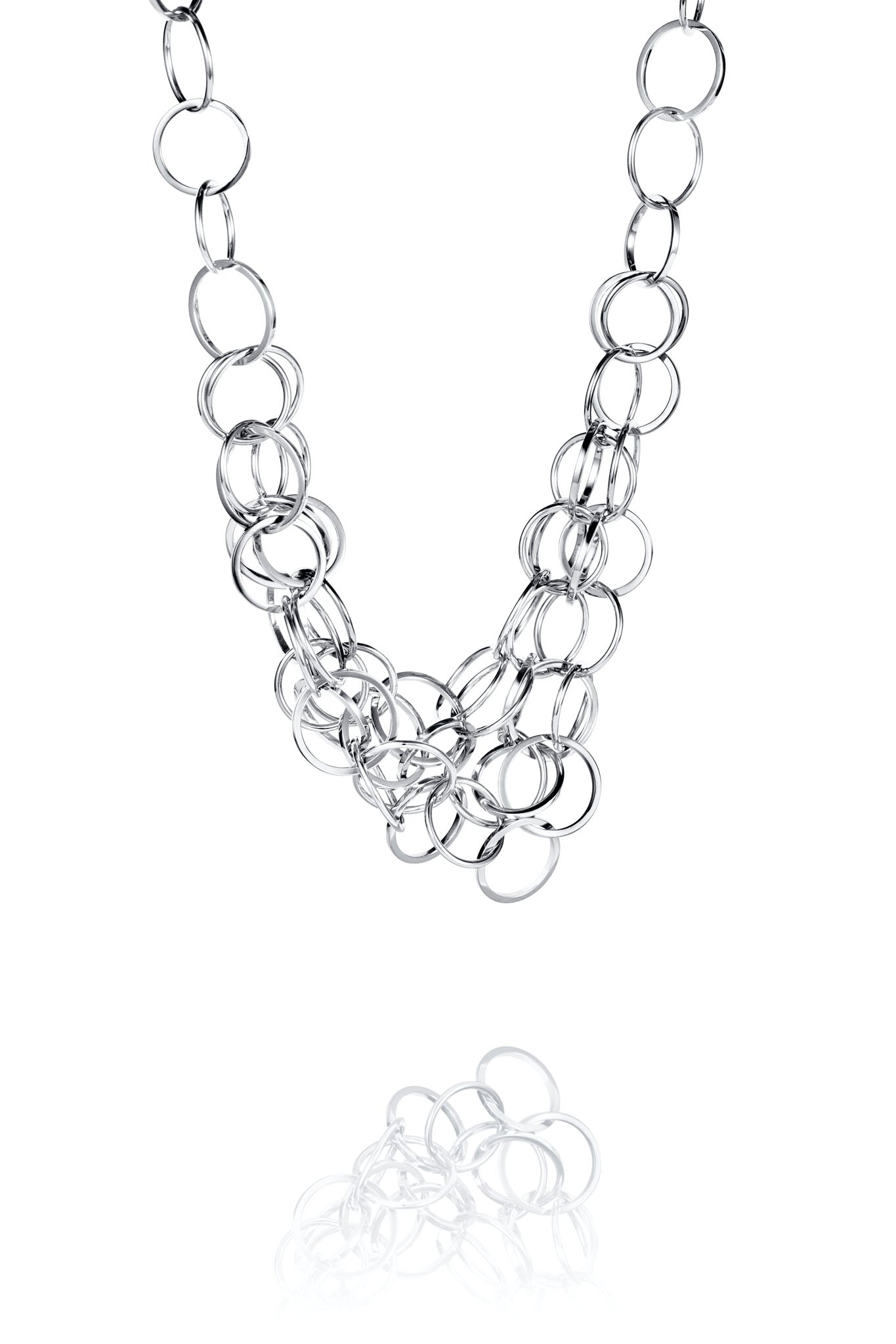 Efva Attling Messy Ring Collier hopeinen kaulakoru