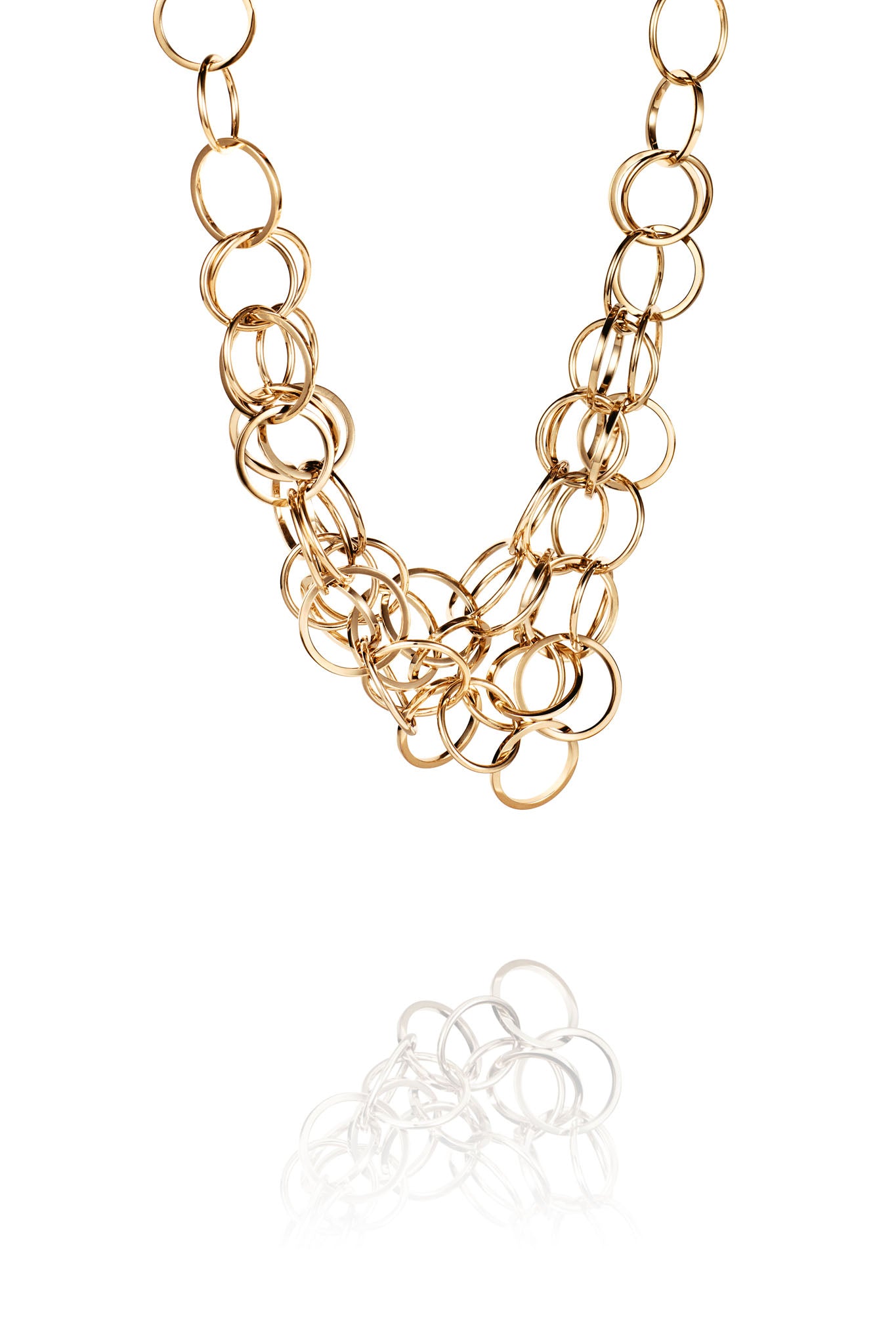 Efva Attling Messy Rings Collier kullattu hopeinen kaulakoru