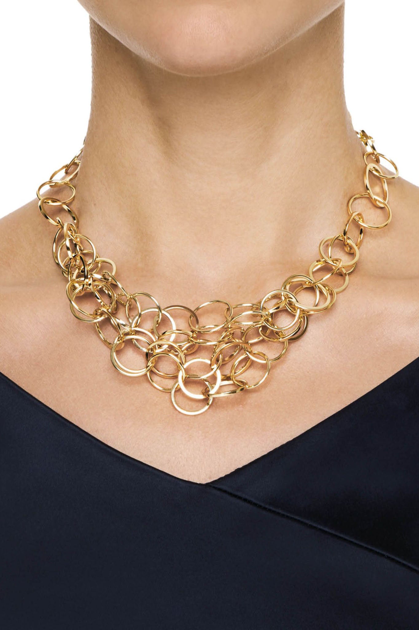 Efva Attling Messy Rings Collier kullattu hopeinen kaulakoru