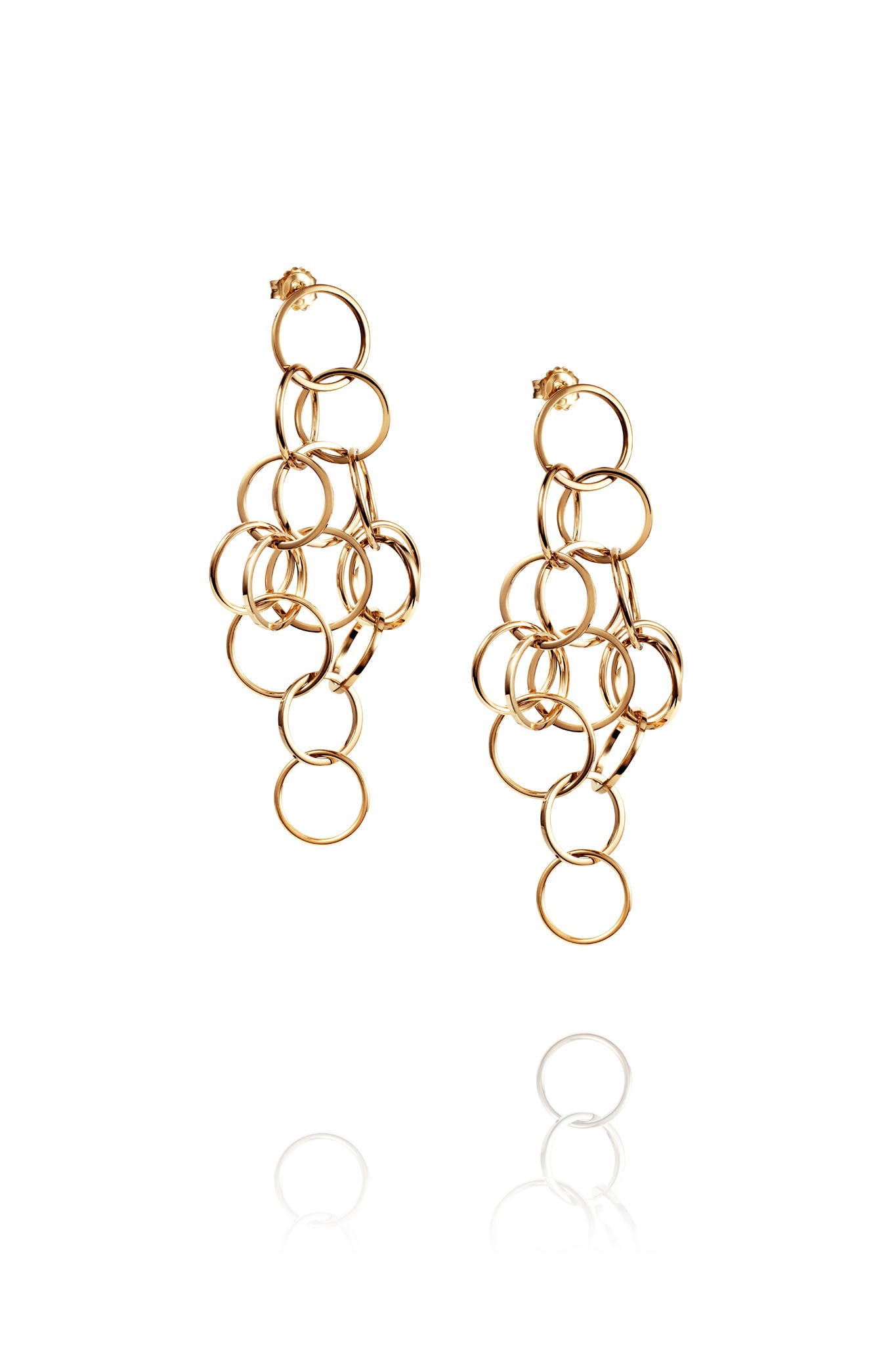 Efva Attling Messy Rings Earrings kullatut hopeiset korvakorut