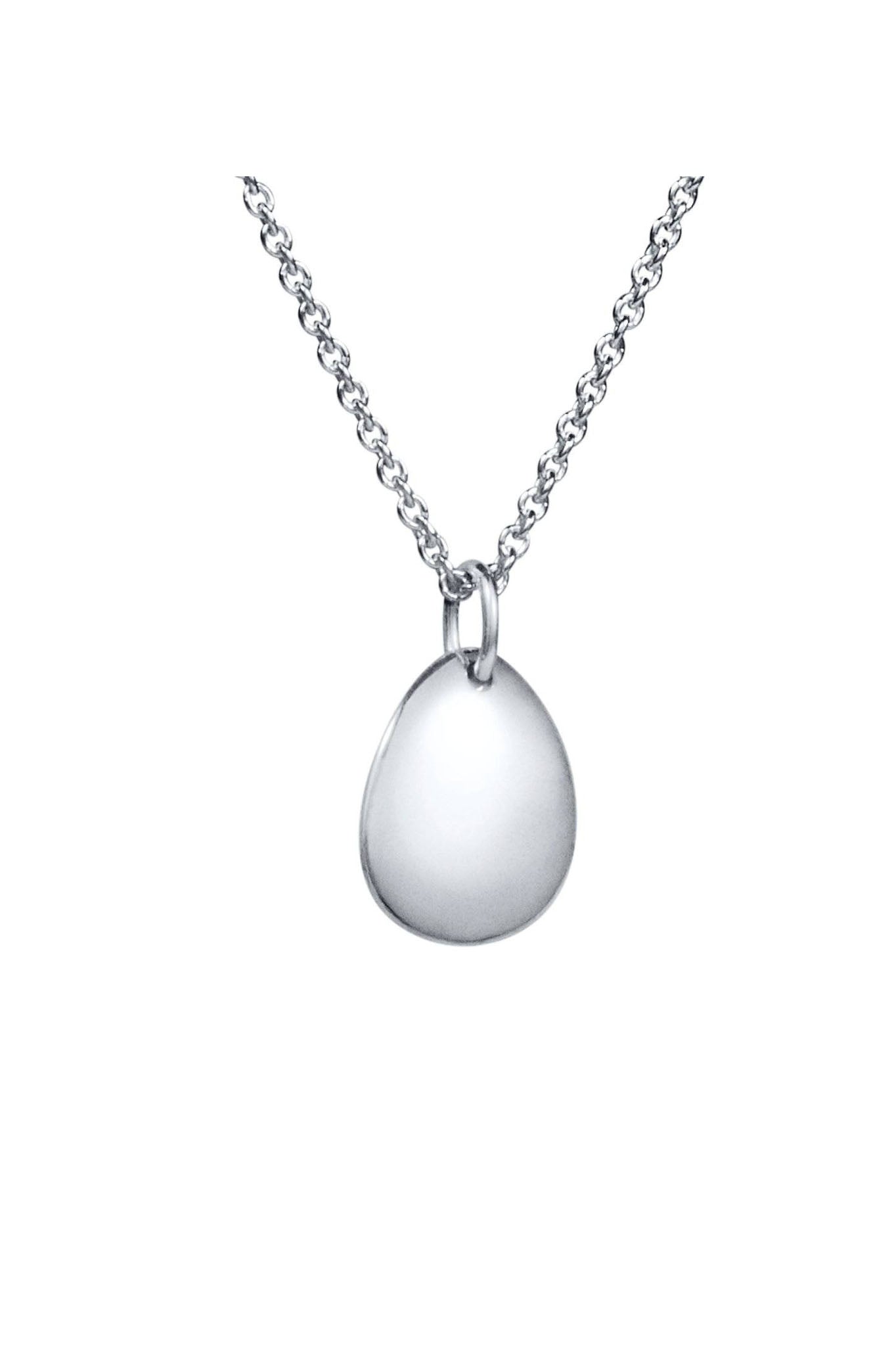 Efva Attling Mini Rose Petal Pendant hopeinen kaulakoru