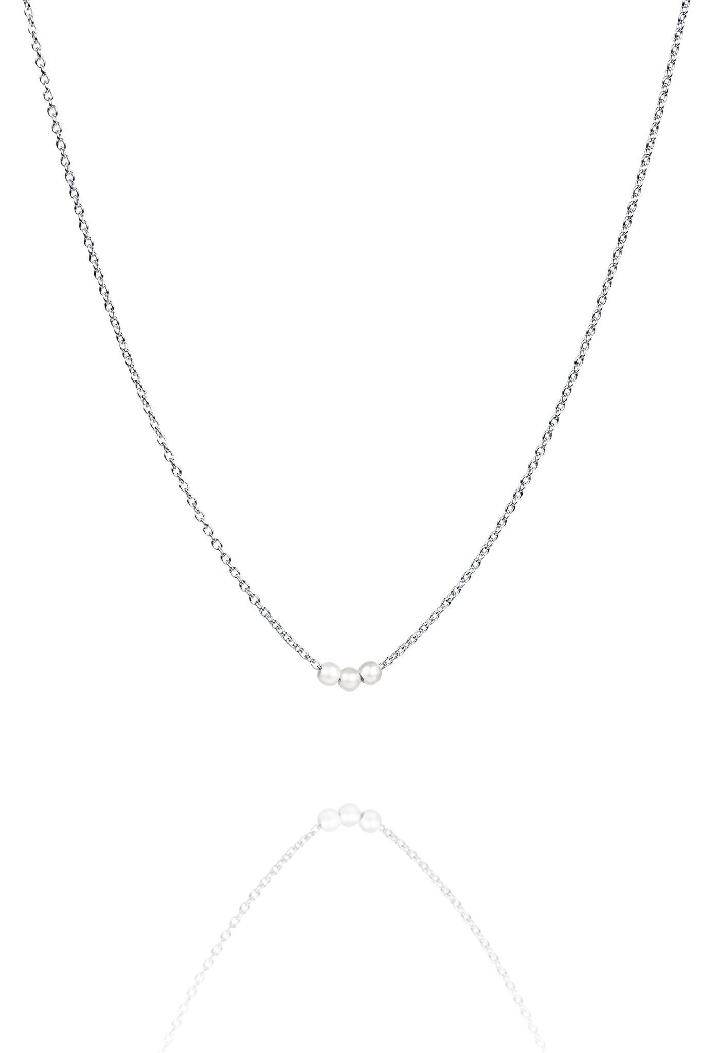 Efva Attling My Little Pearl Necklace hopeinen kaulakoru