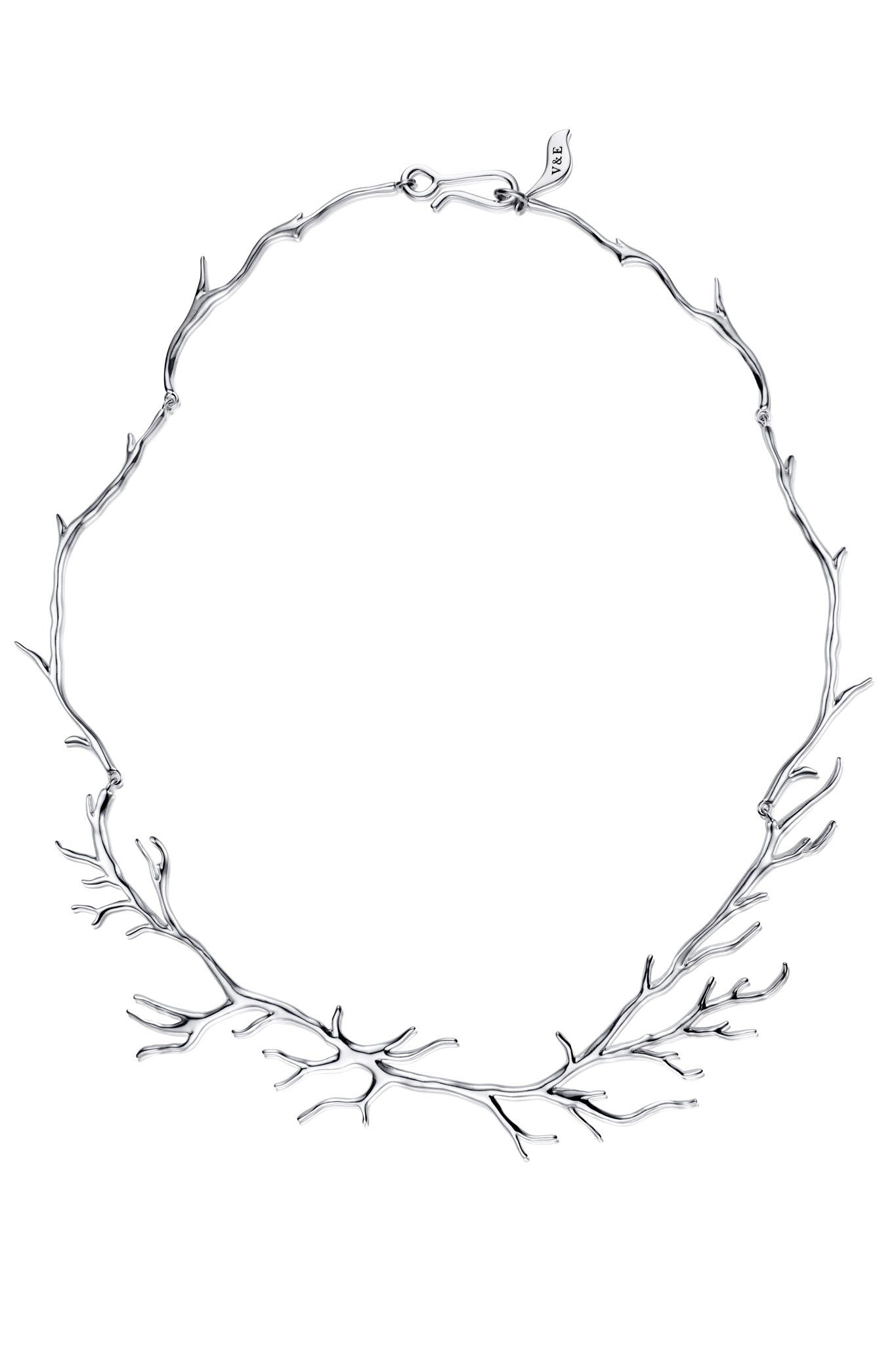 Efva Attling Rötter Collier hopeinen kaulakoru