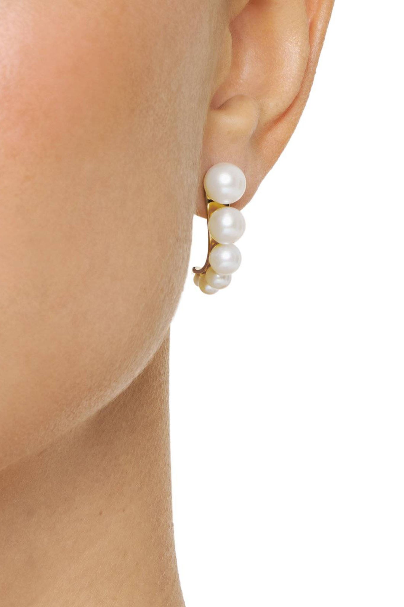 Efva Attling Strings Of Pearls Hoops kullatut korvakorut