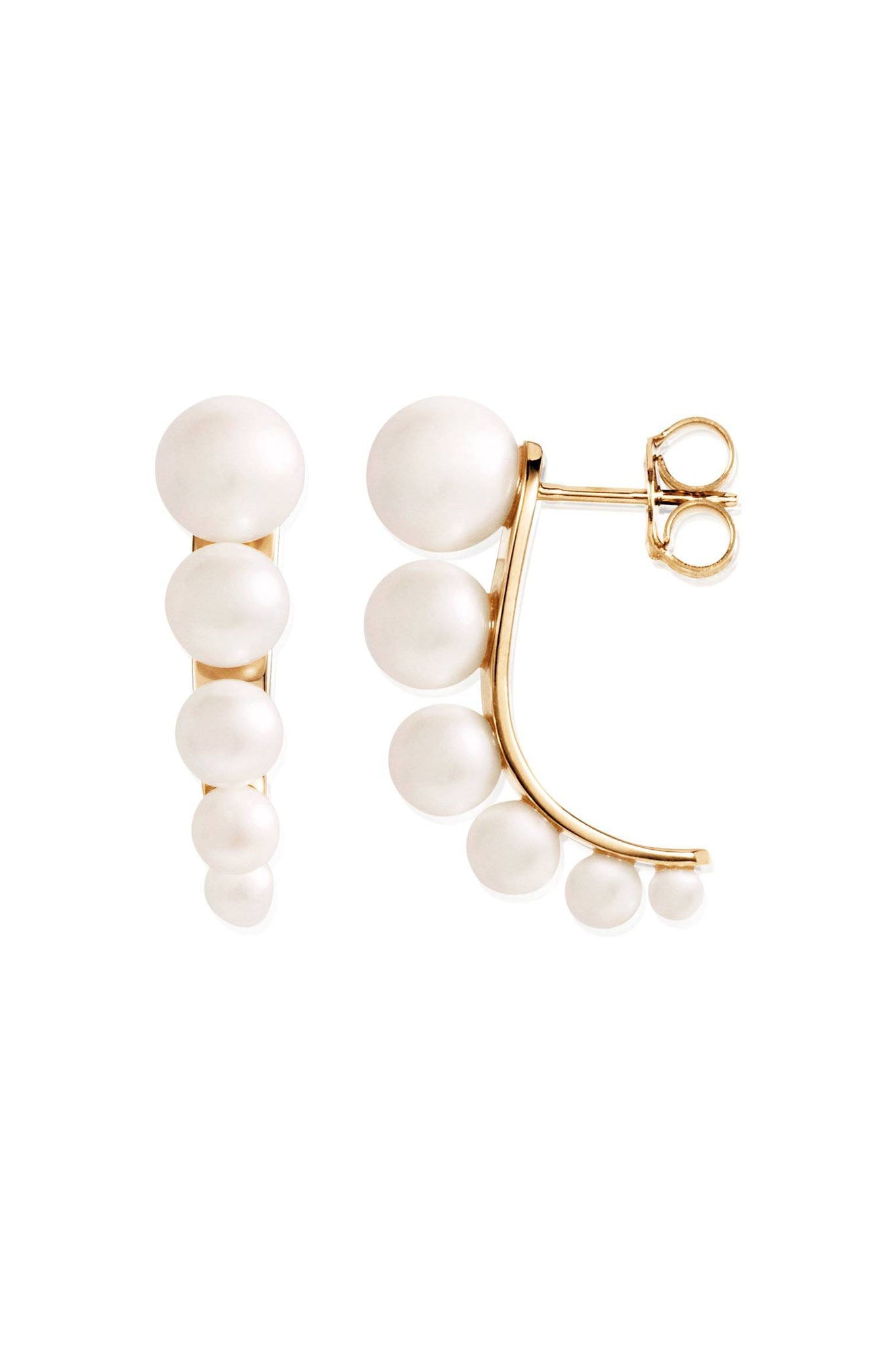 Efva Attling Strings Of Pearls Hoops kullatut korvakorut