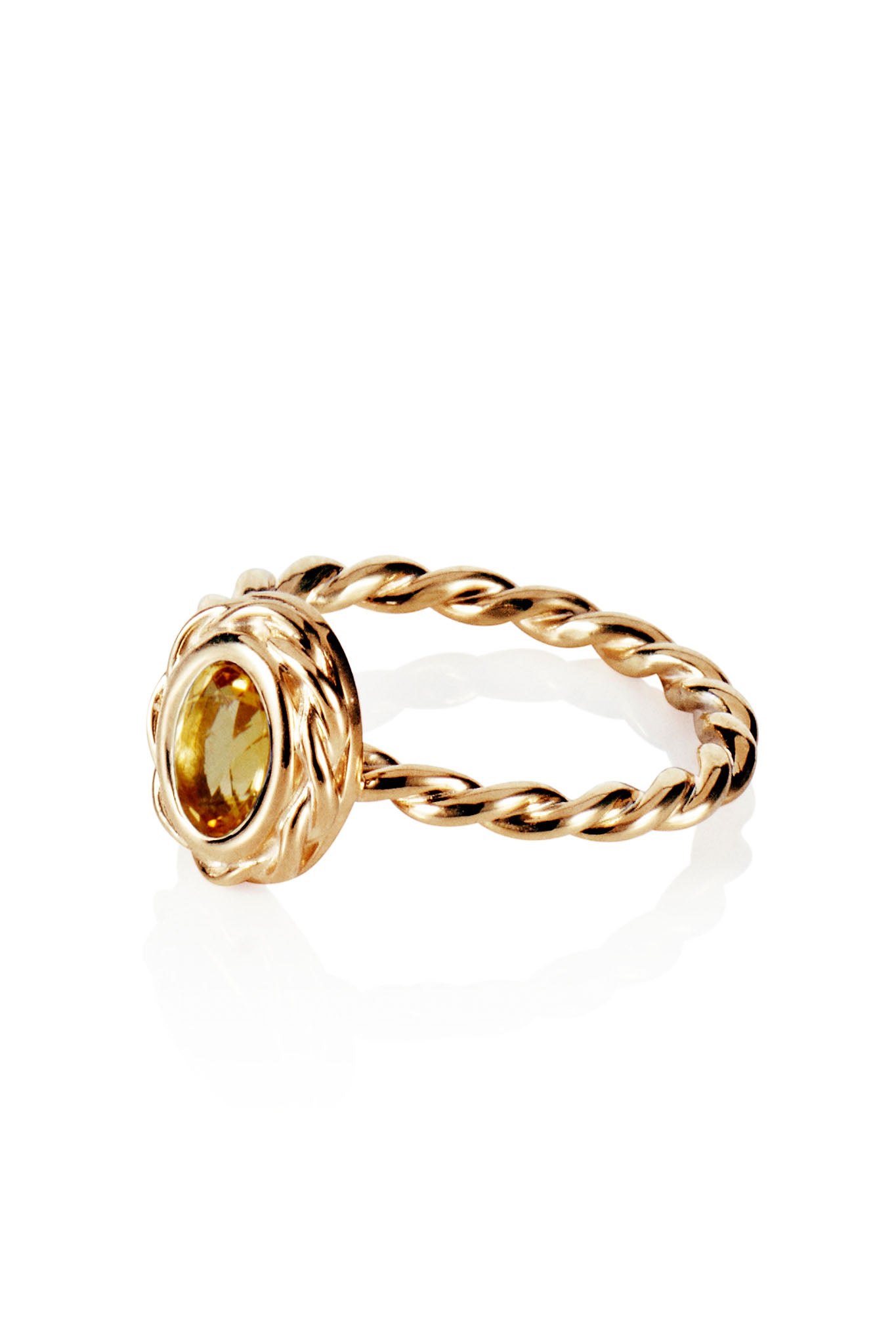 Efva Attling Wrapped Colour Ring, Citrine keltakultainen sormus