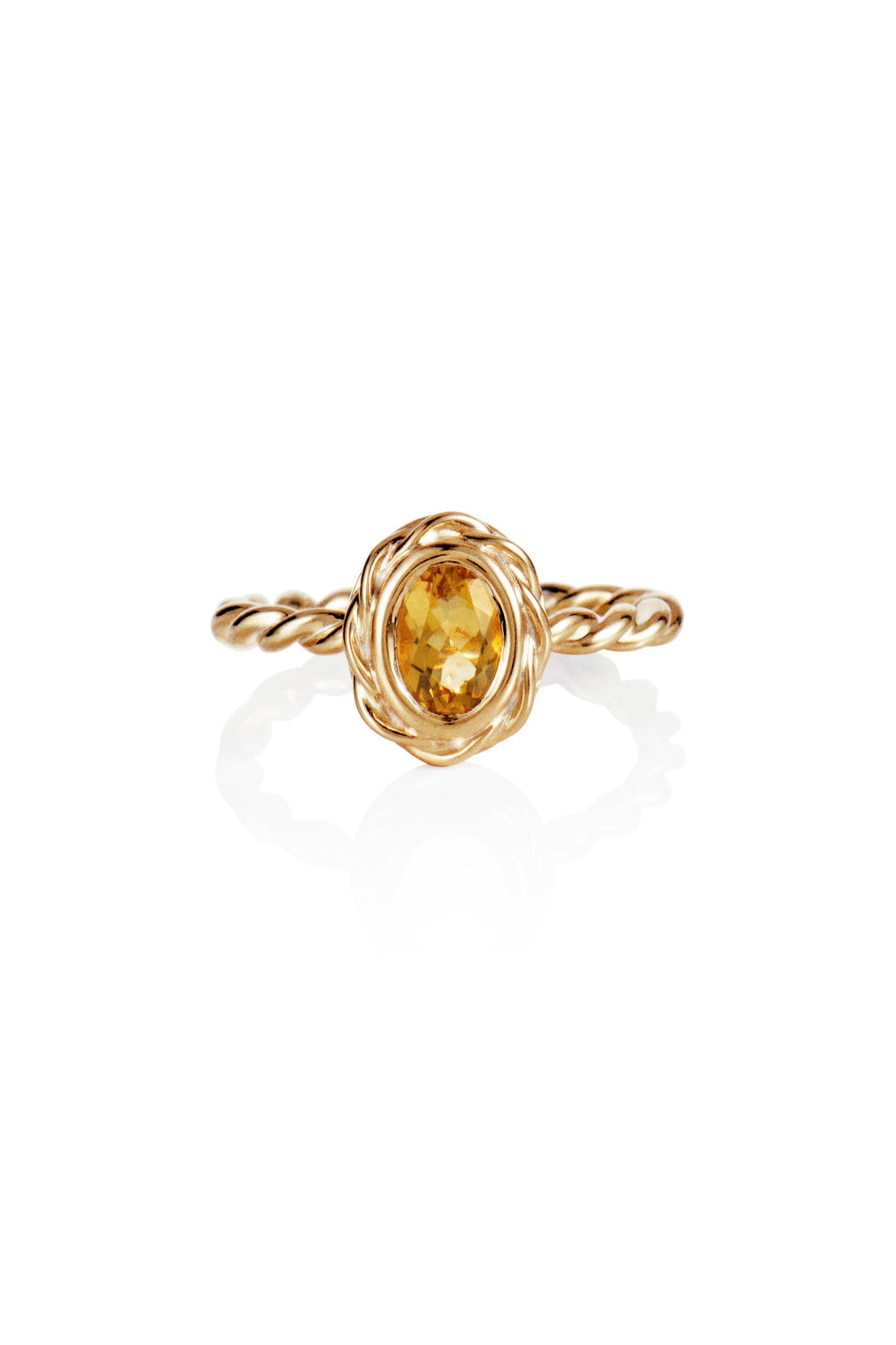 Efva Attling Wrapped Colour Ring, Citrine keltakultainen sormus