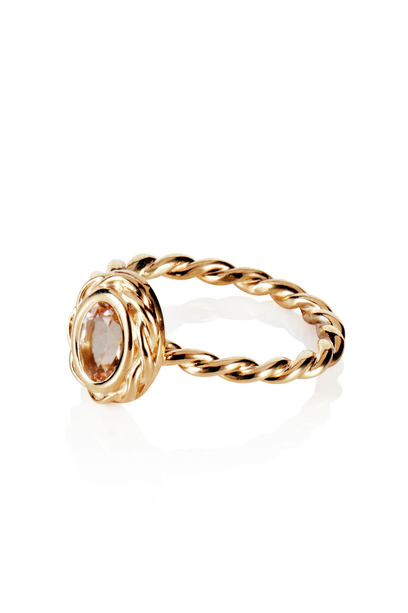 Efva Attling Wrapped Colour Ring, Morganite keltakultainen sormus