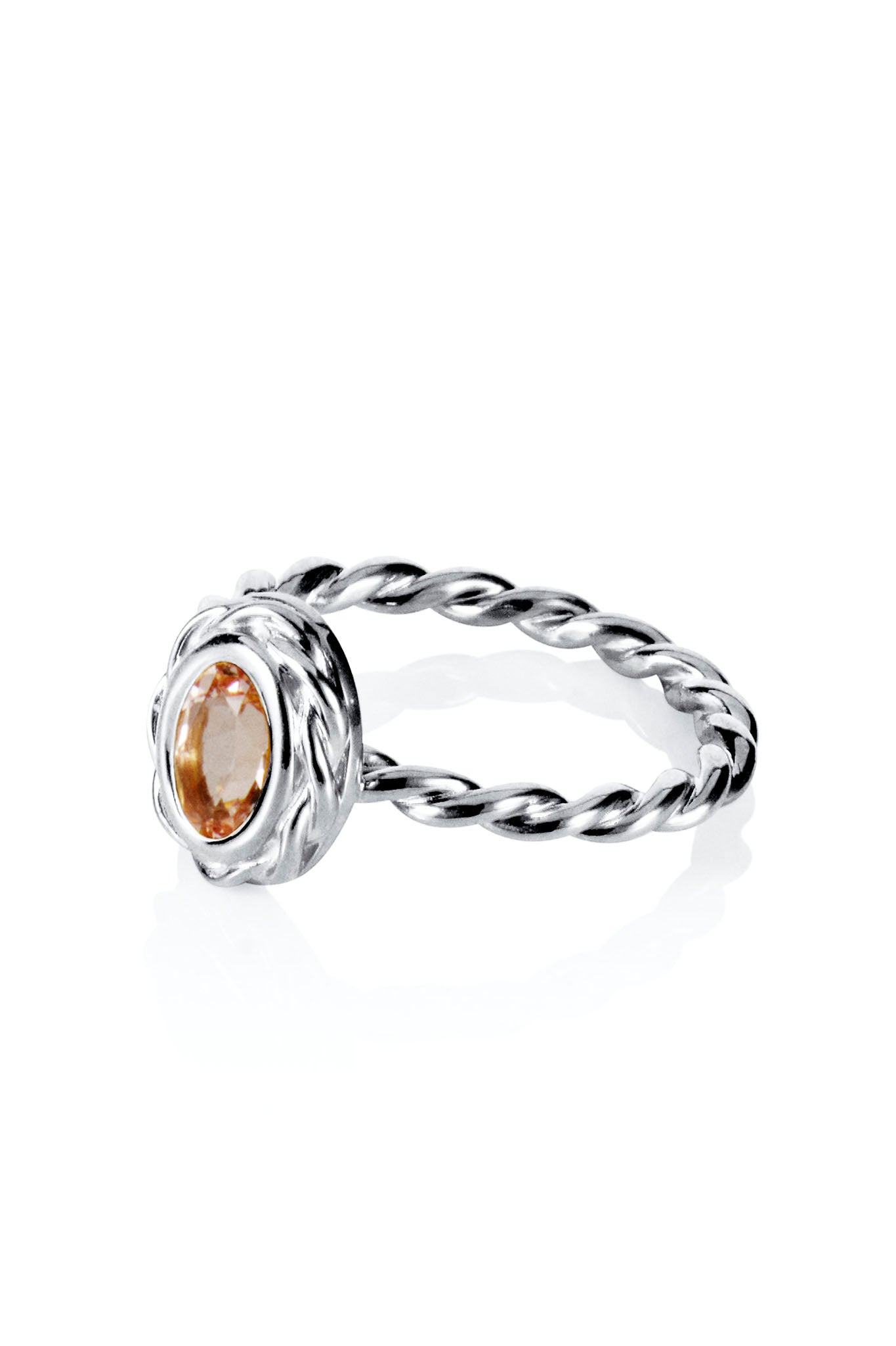 Efva Attling Wrapped Colour Ring, Morganite valkokultainen sormus
