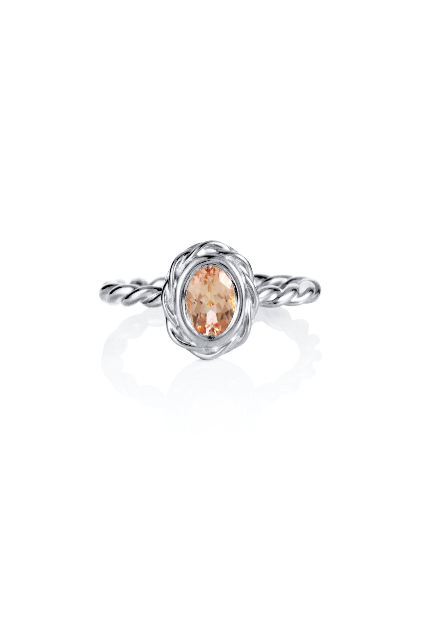 Efva Attling Wrapped Colour Ring, Morganite valkokultainen sormus