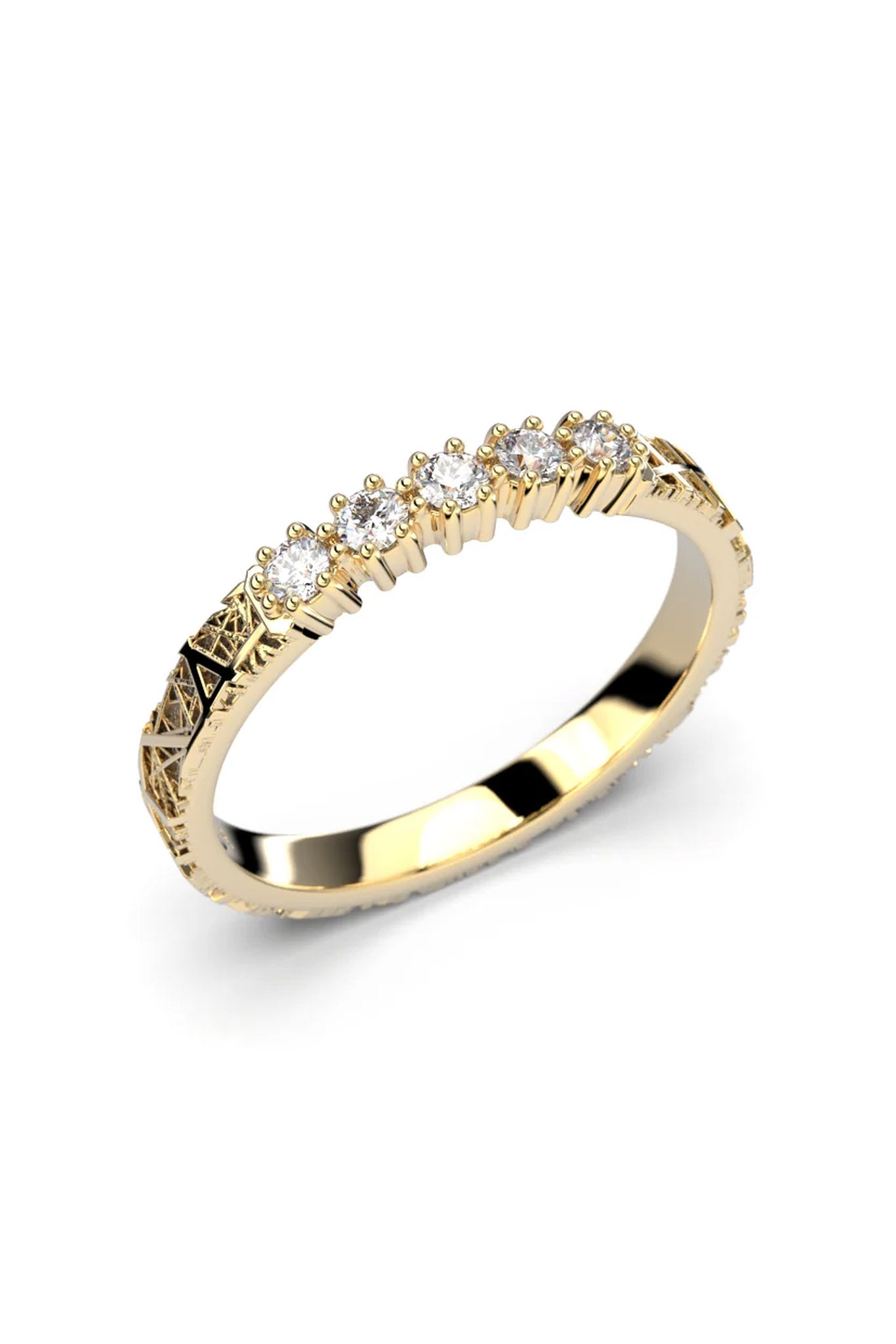 Festive Diamond Collection Routa Tieva keltakultainen timanttisormus 0,15ct