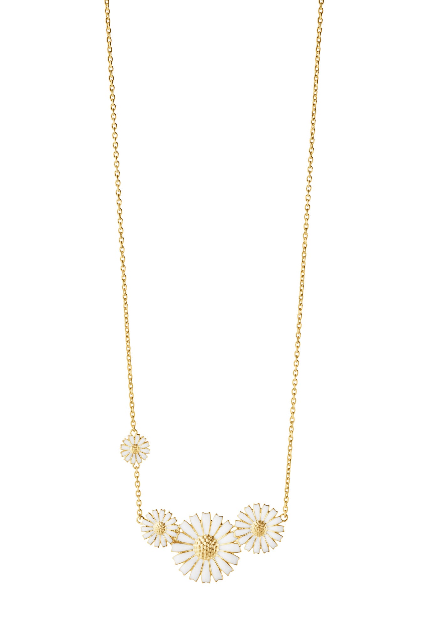 Georg Jensen Daisy kullattu hopeinen kaulakoru