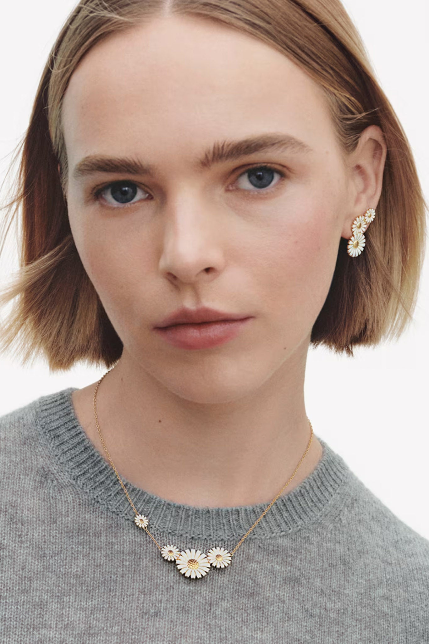 Georg Jensen Daisy kullattu hopeinen kaulakoru