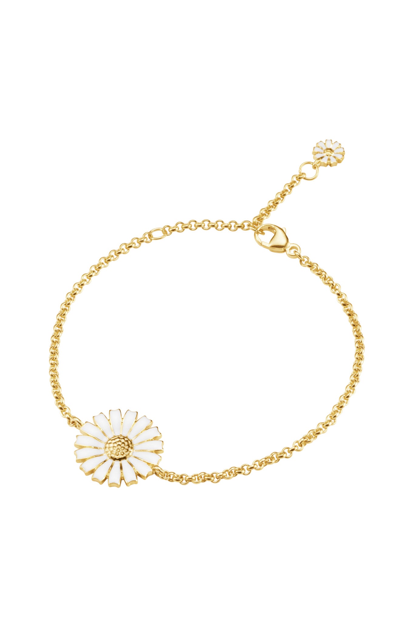 Georg Jensen Daisy kullattu hopeinen rannekoru