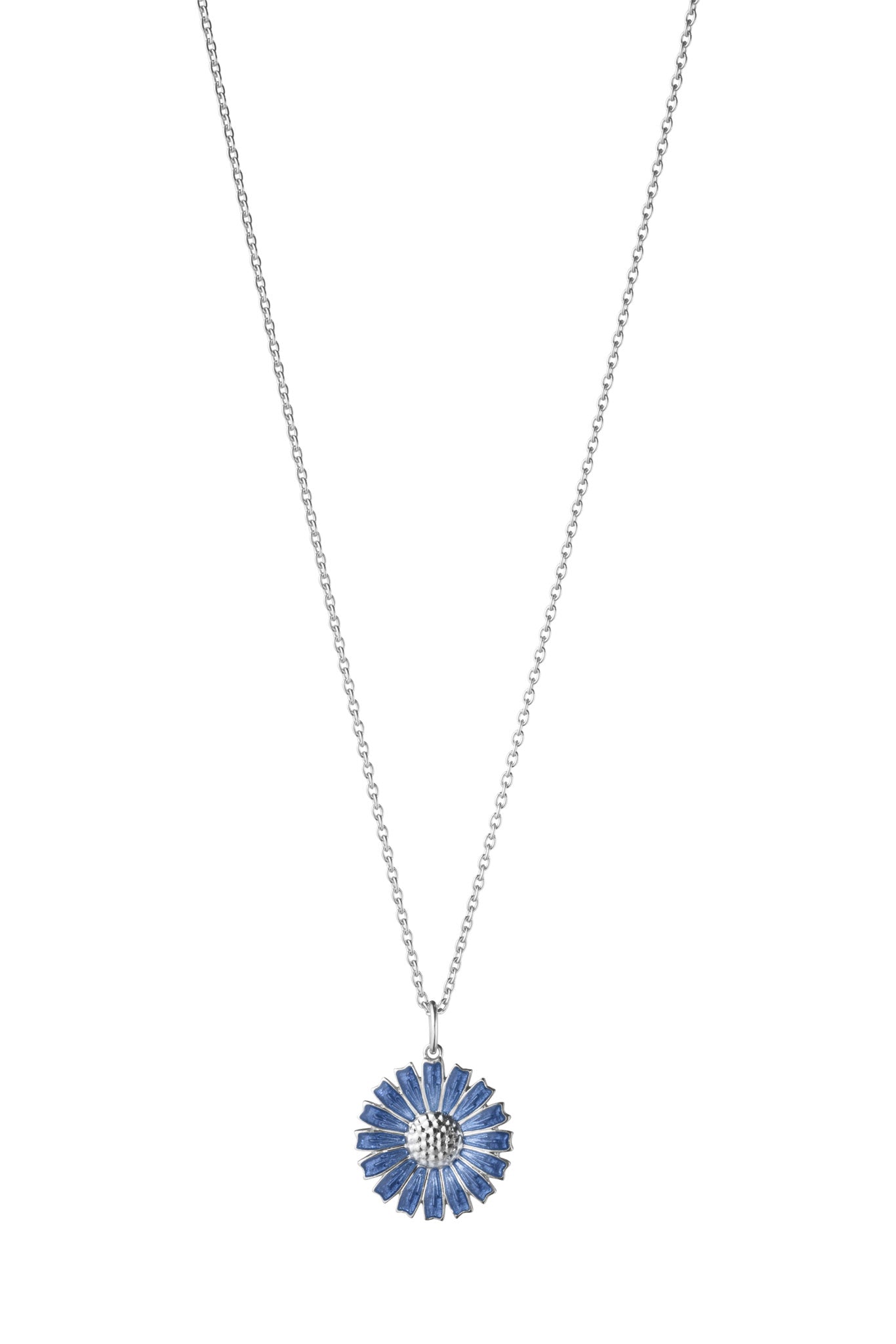 Georg Jensen Daisy sininen emali hopeinen kaulakoru