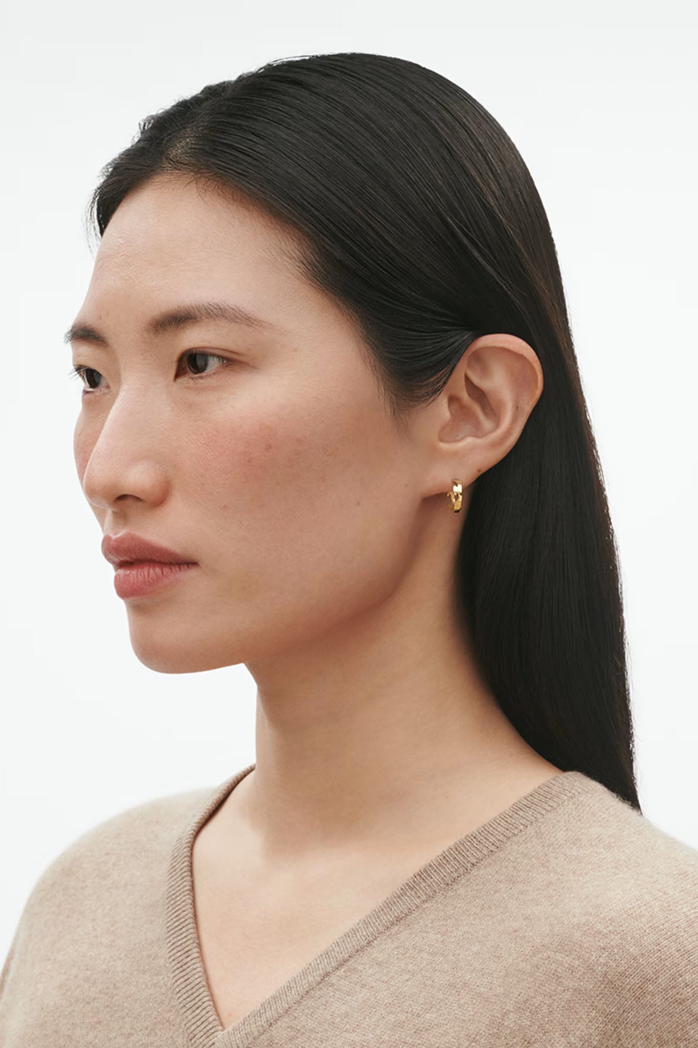 Georg Jensen Fusion Small hopeiset korvakorut