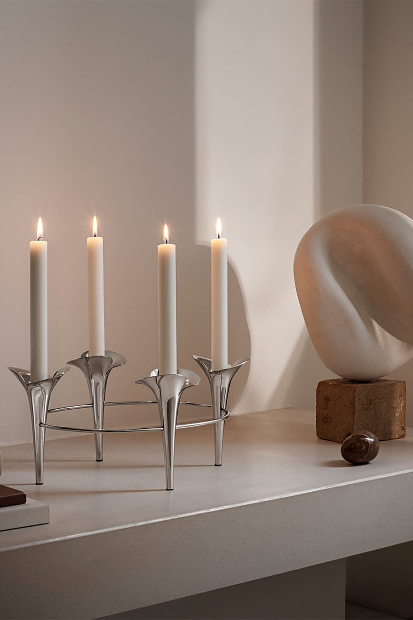 Georg Jensen Home Bloom Taper, teräs, kyntelikkö
