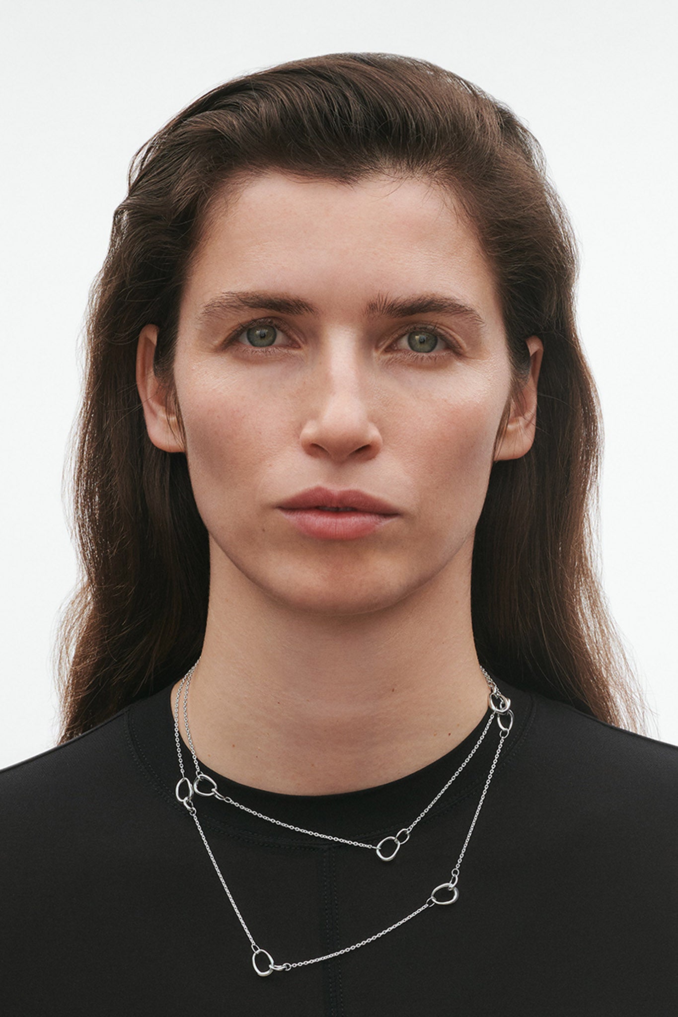 Georg Jensen Offspring hopeinen kaulakoru