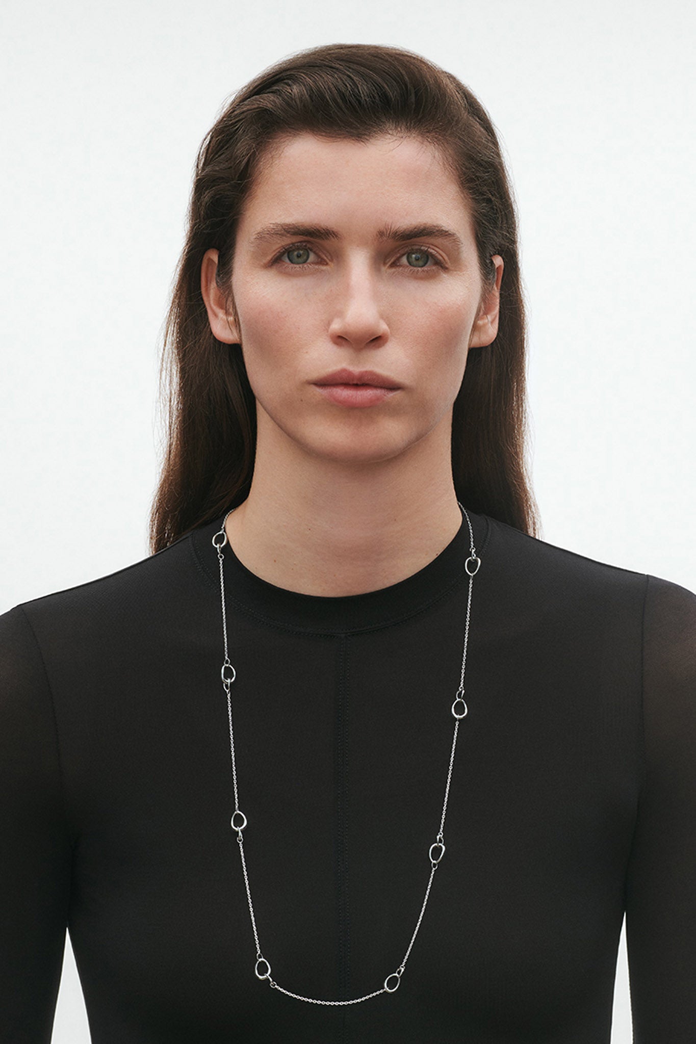 Georg Jensen Offspring hopeinen kaulakoru
