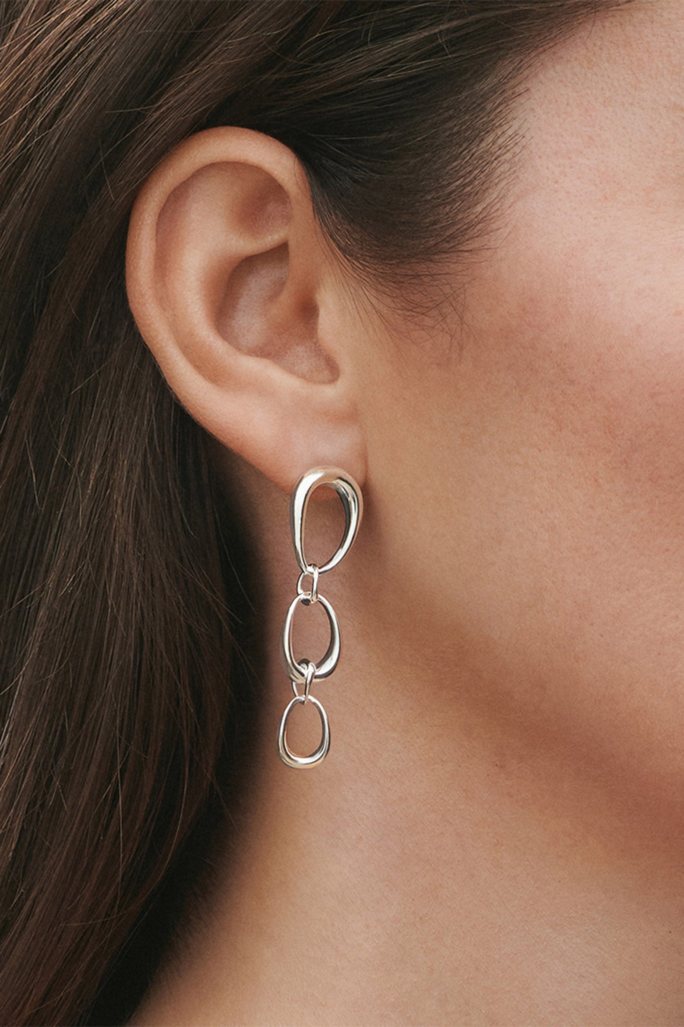 Georg Jensen Offspring hopeiset korvakorut