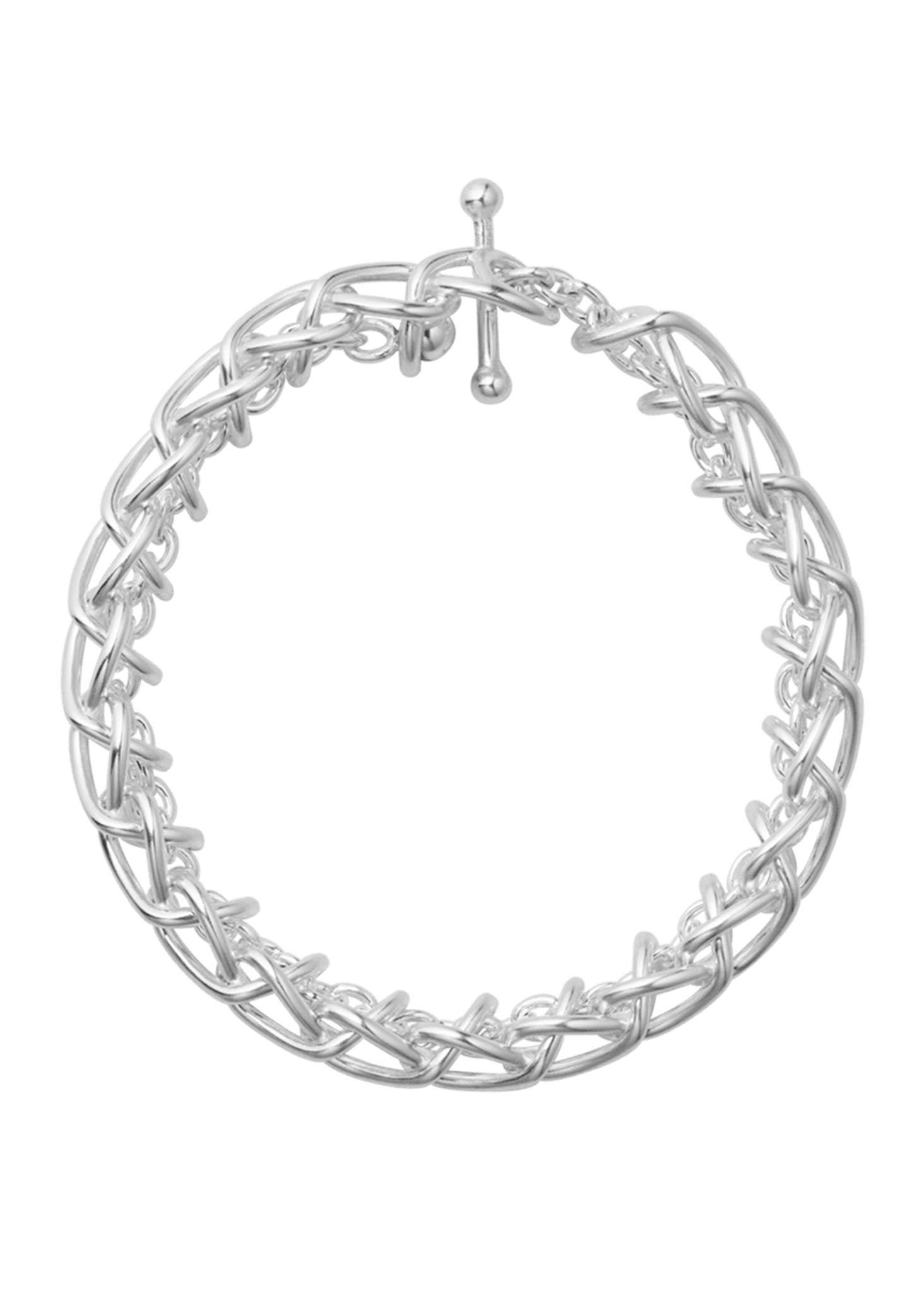 Georg Jensen Weft Single Link hopeinen rannekoru