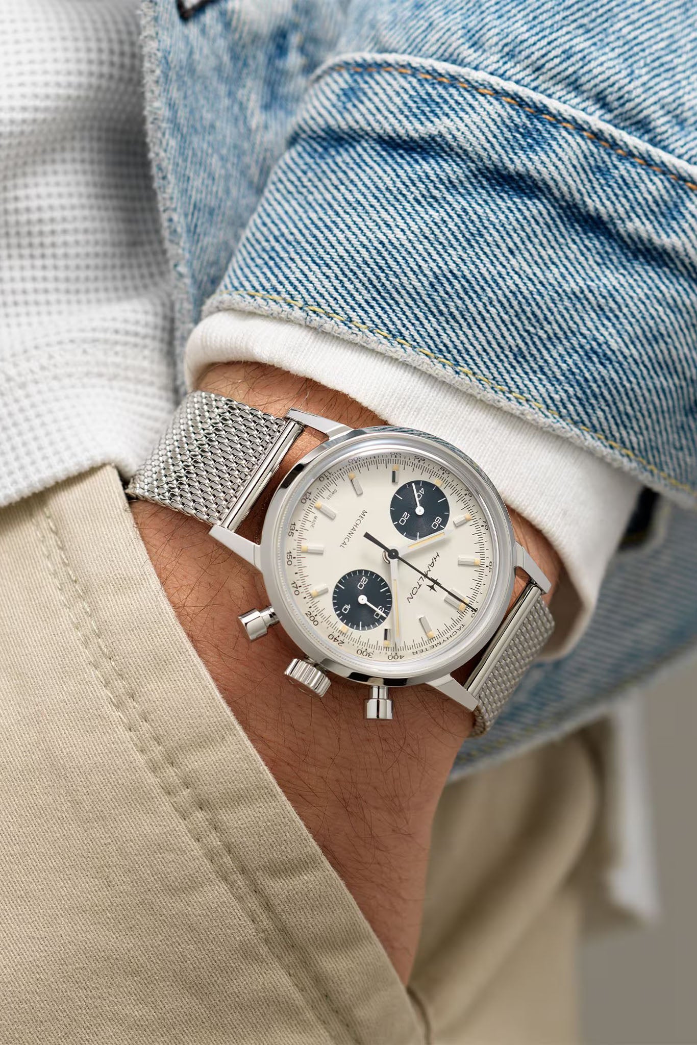 Hamilton Intra-Matic Chonograph H Mechanical rannekello