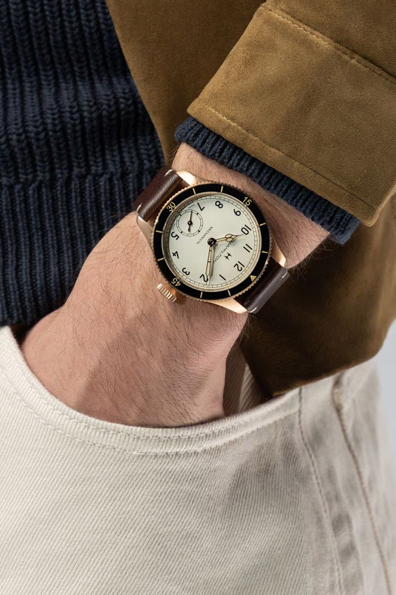 Hamilton Khaki Aviation Pilot Pioneer Mechanical 43 rannekello