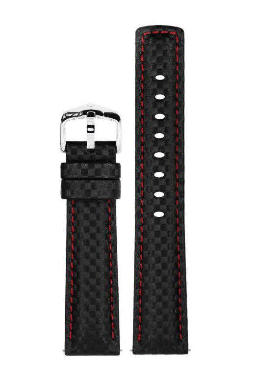 Hirsch Carbon kelloranneke, musta (02592X52)