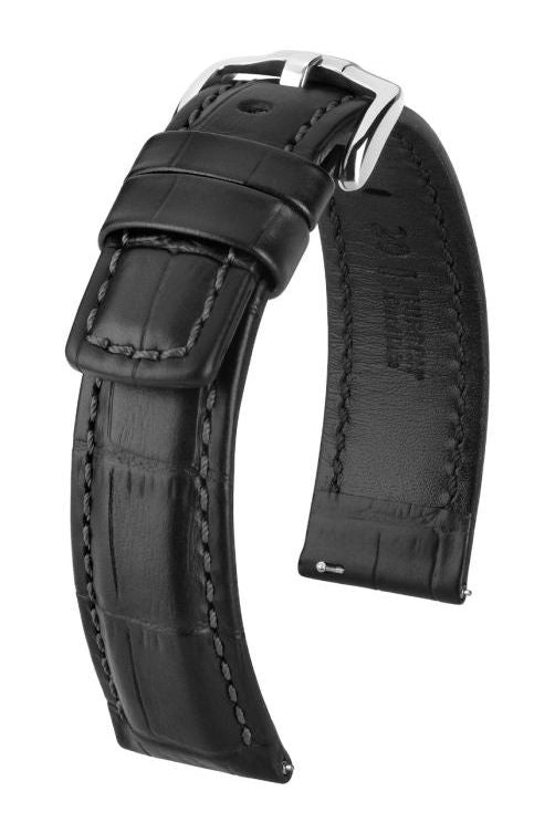 Hirsch Grand Duke kelloranneke, musta (02528X51)