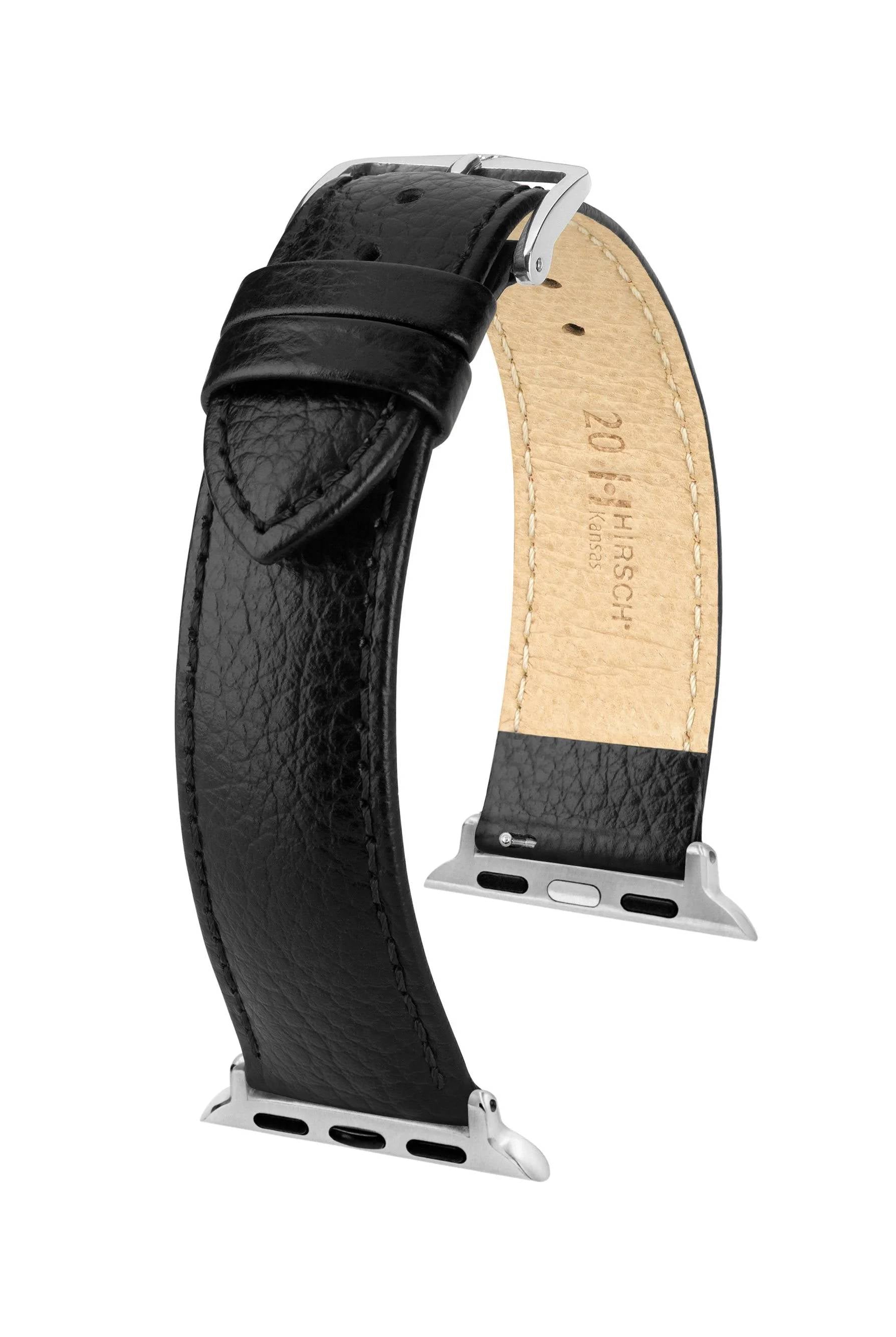 Hirsch Kansas for Apple Watch L Black kellon ranneke