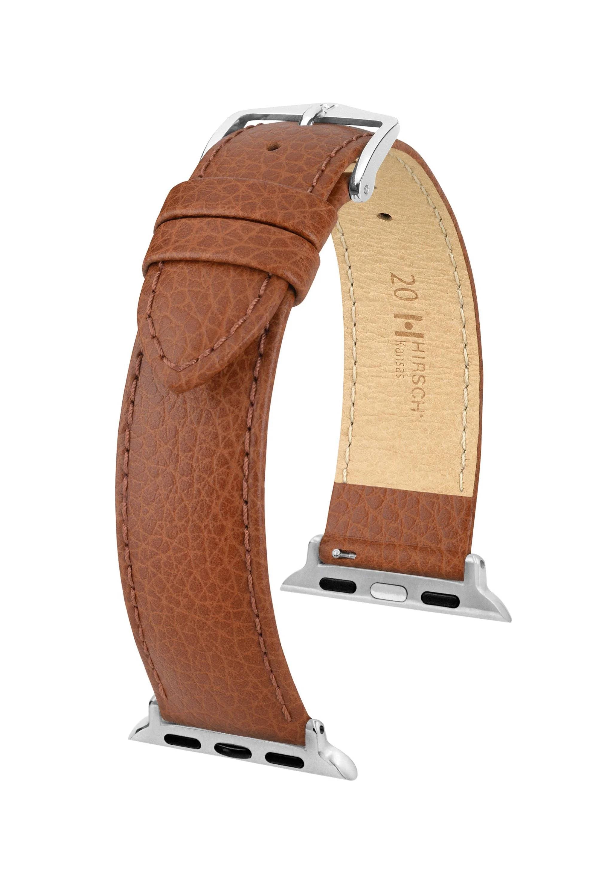 Hirsch Kansas for Apple Watch L Golden Brown kellon ranneke