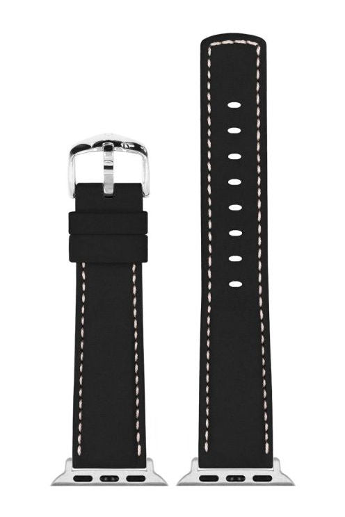 Hirsch Mariner for Apple Watch kelloranneke, musta
