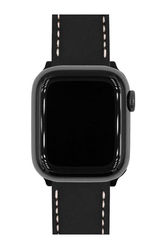 Hirsch Mariner for Apple Watch kelloranneke, musta