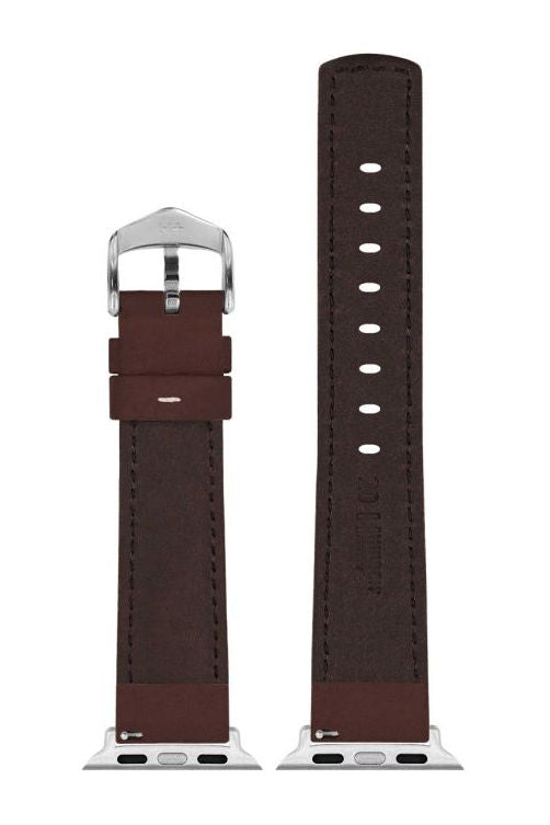 Hirsch Mariner for Apple Watch kelloranneke, ruskea