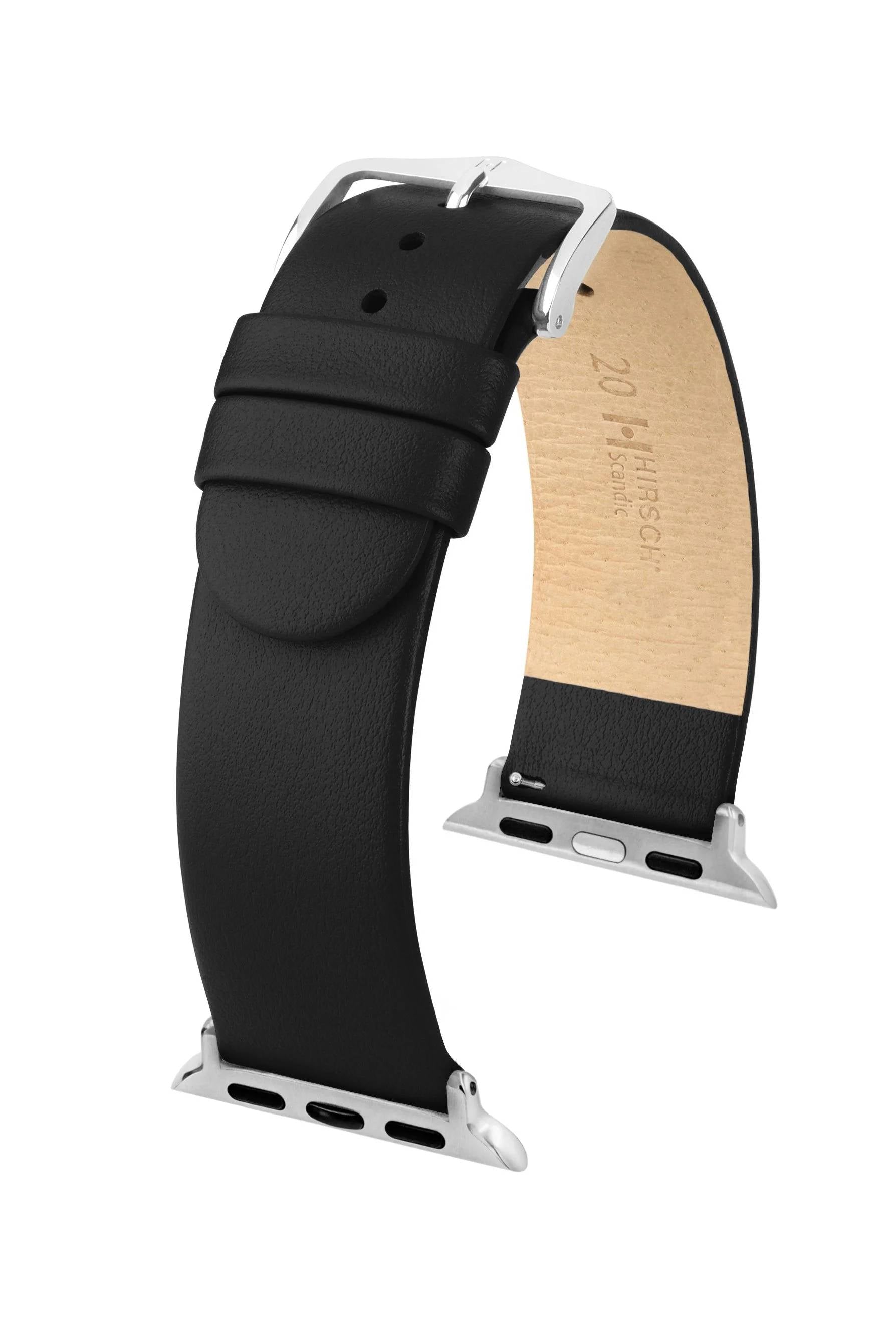 Hirsch Scandic for Apple Watch M Black kellon ranneke