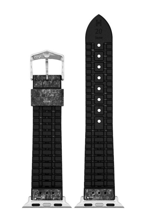 Hirsch Stone for Apple Watch kelloranneke, musta