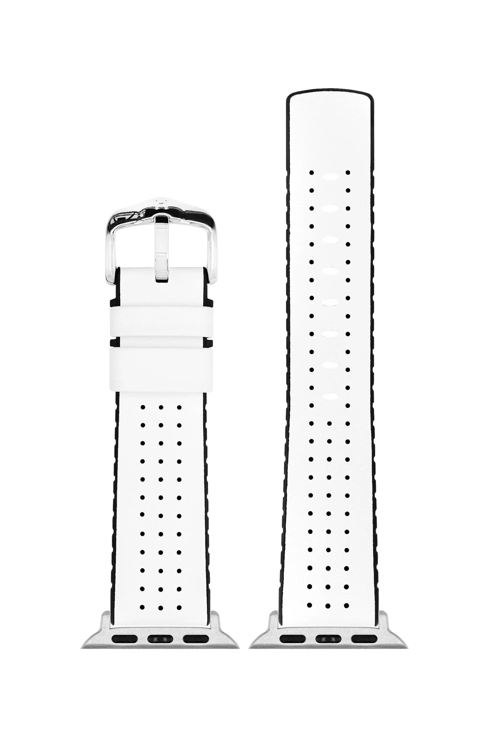 Hirsch Tiger for Apple Watch L White kellon ranneke