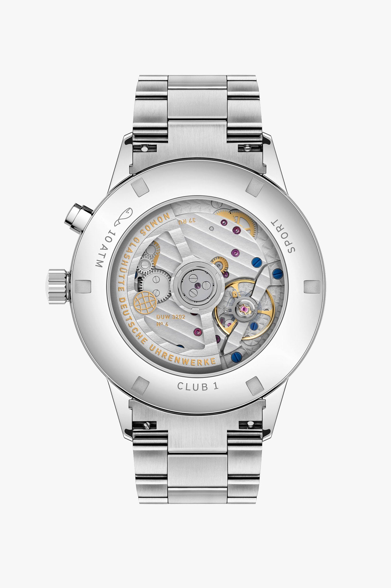 Nomos Glashütte Club Sport Neomatik Worldtimer Silver rannekello