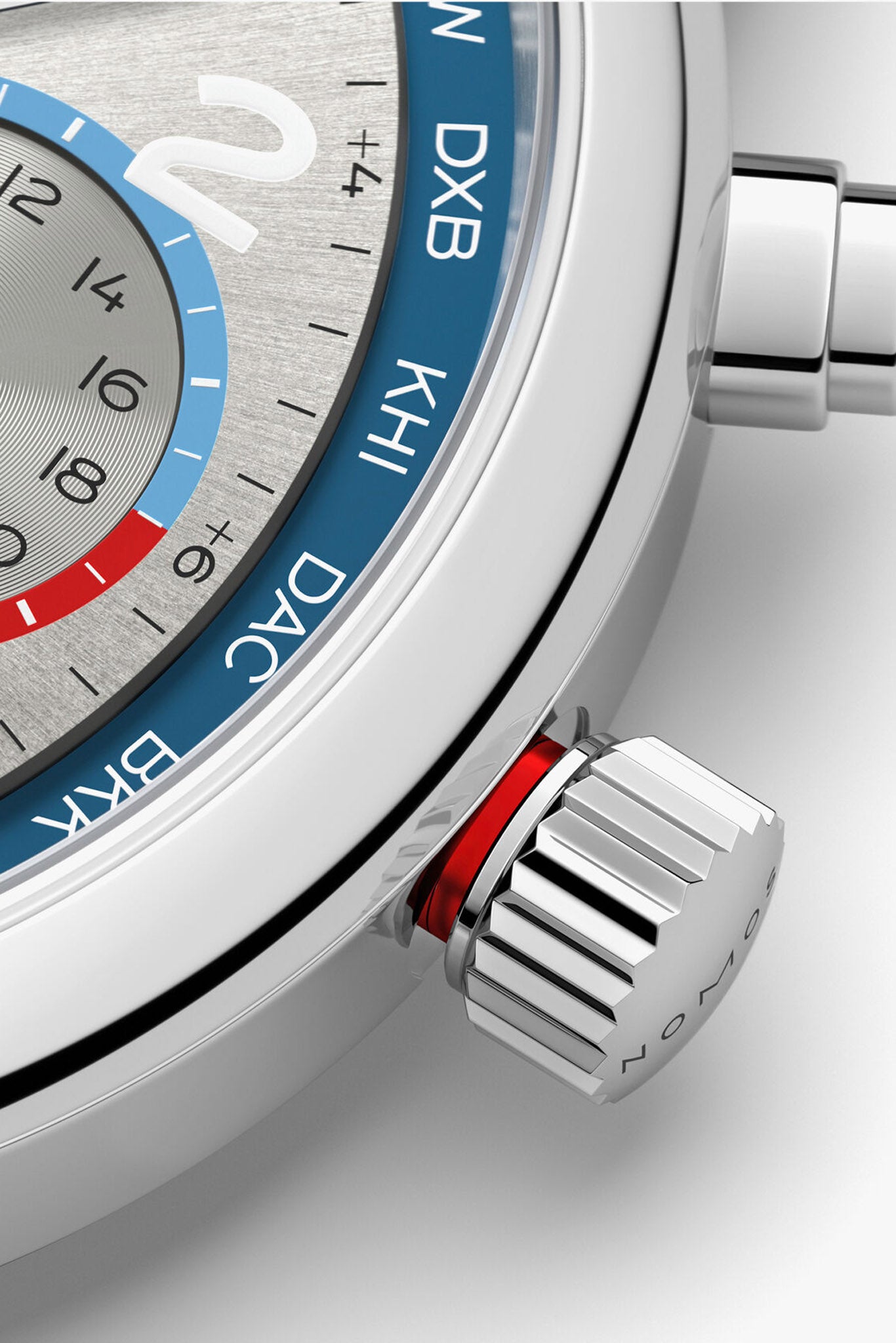 Nomos Glashütte Club Sport Neomatik Worldtimer Silver rannekello