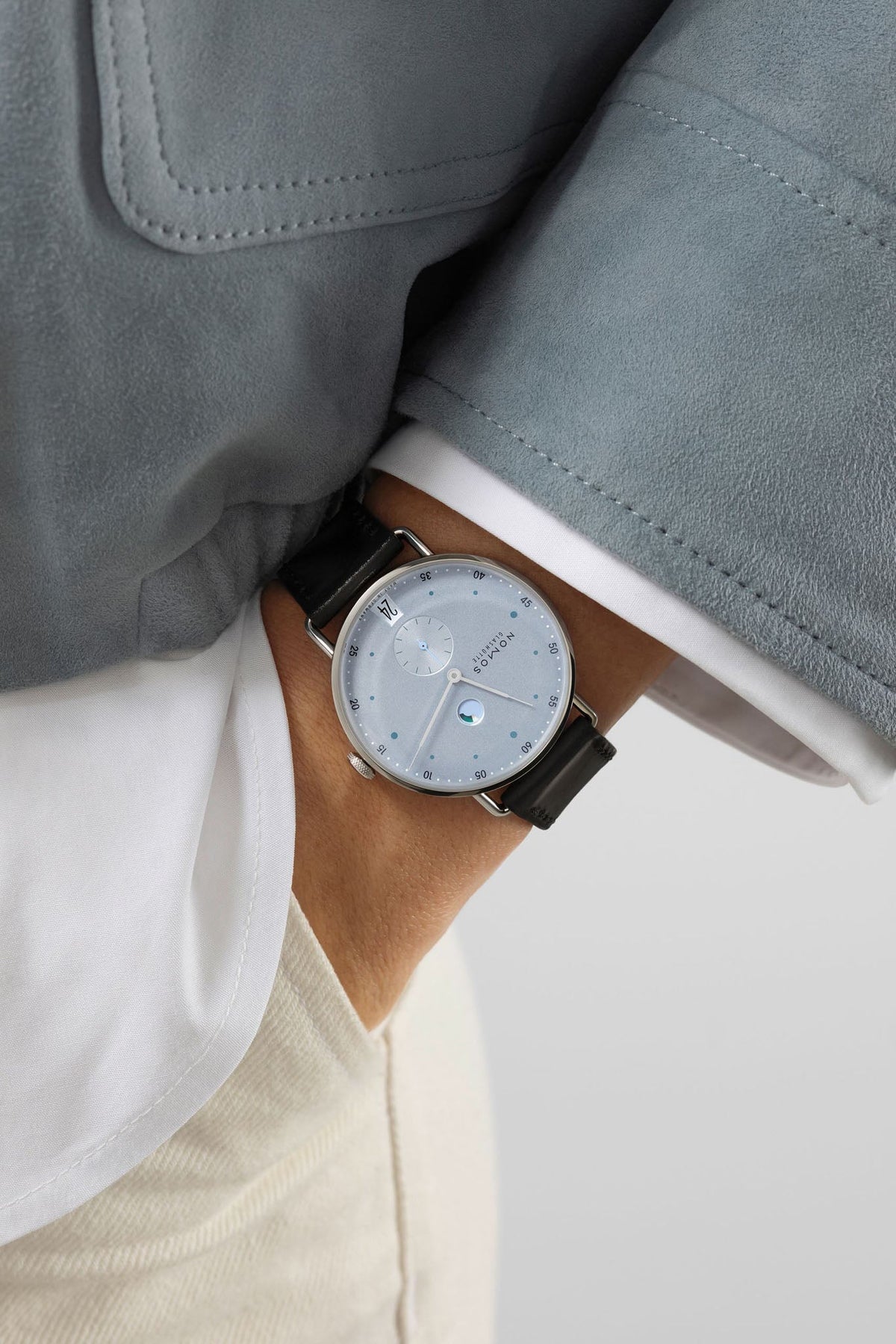 Nomos Glashütte Metro Date Power Reserve Ice Blue 1121